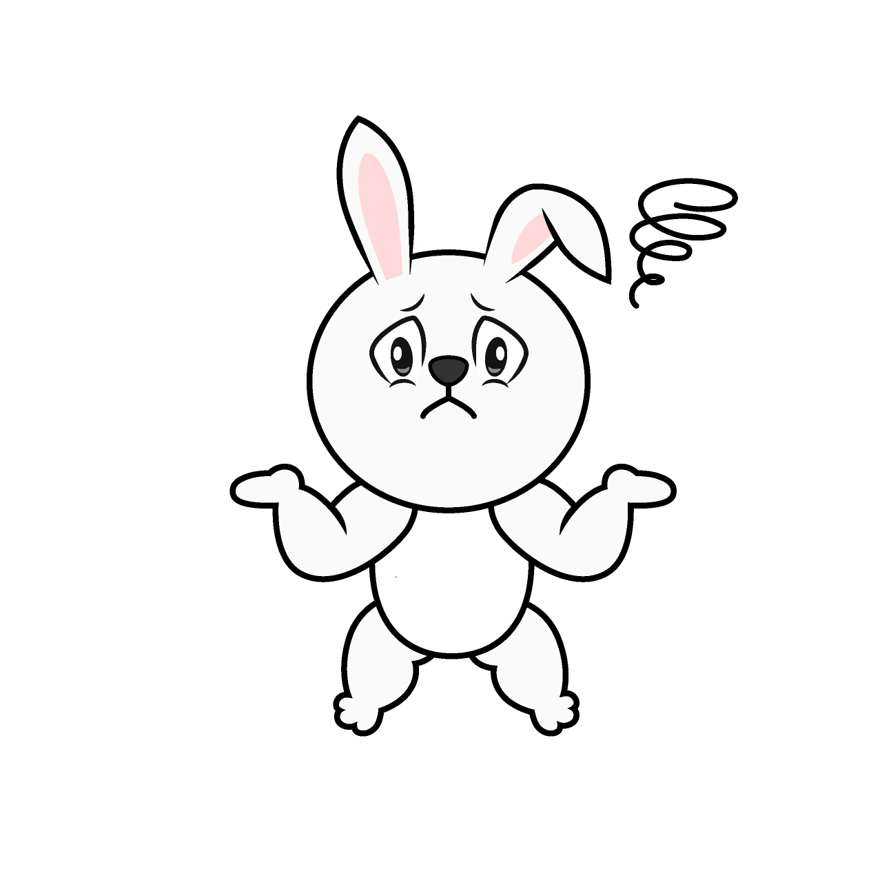 Troubled White Rabbit