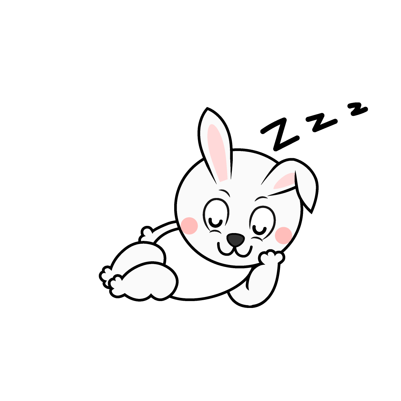 Sleeping White Rabbit
