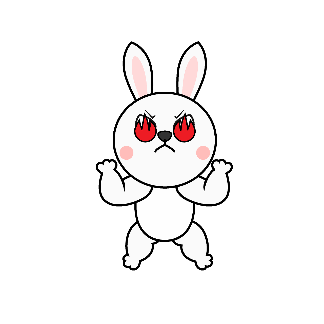 Enthusiastic White Rabbit