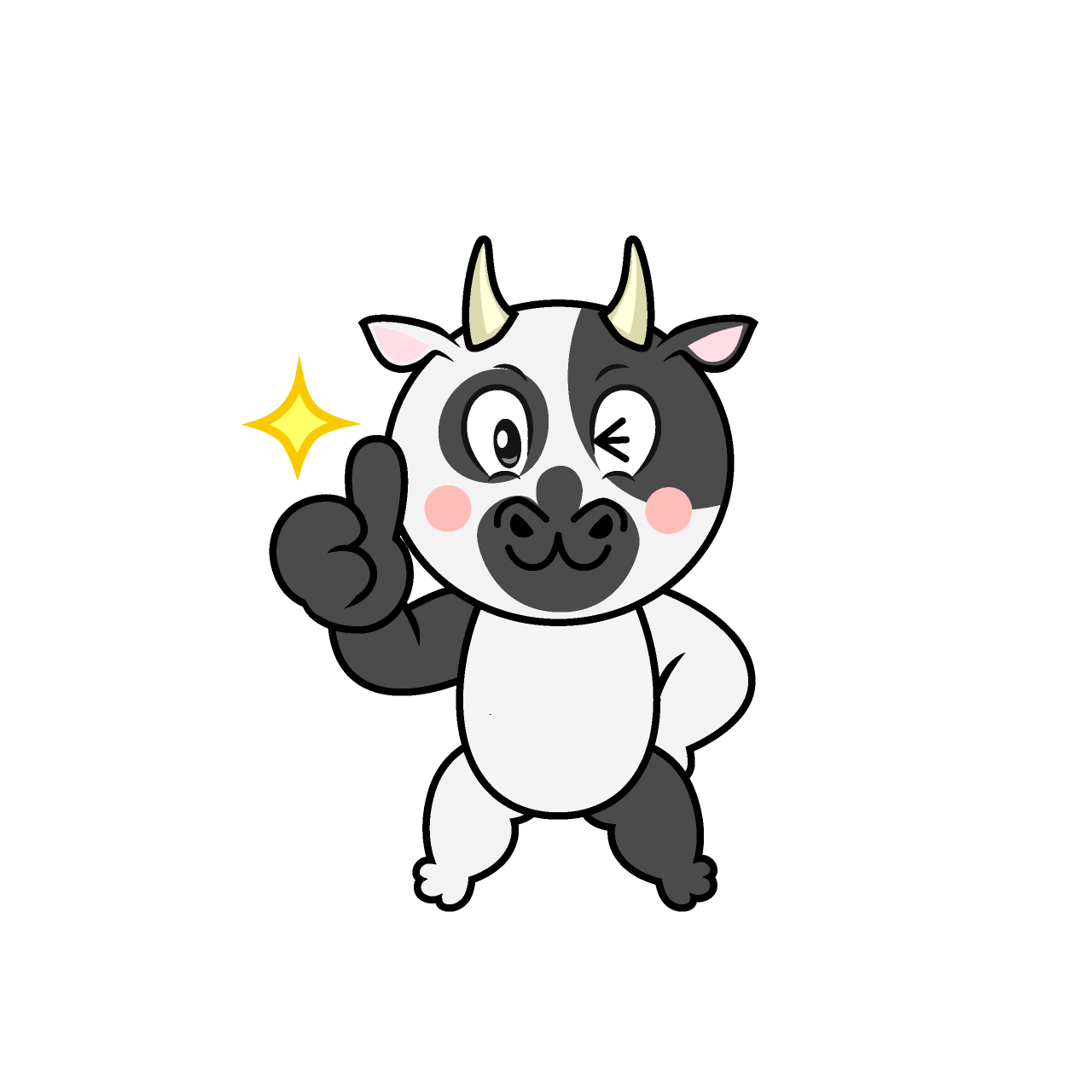 Thumbs Up Cow