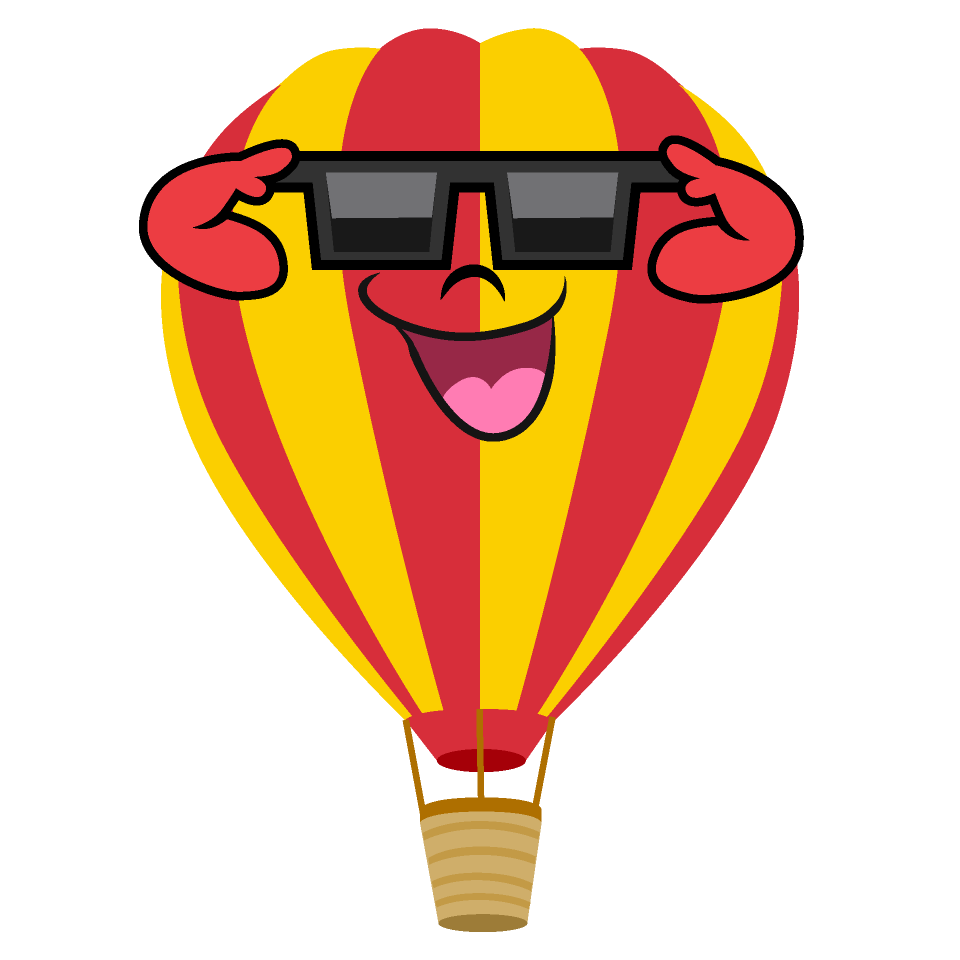 Hot Air Balloon with Sunglasses