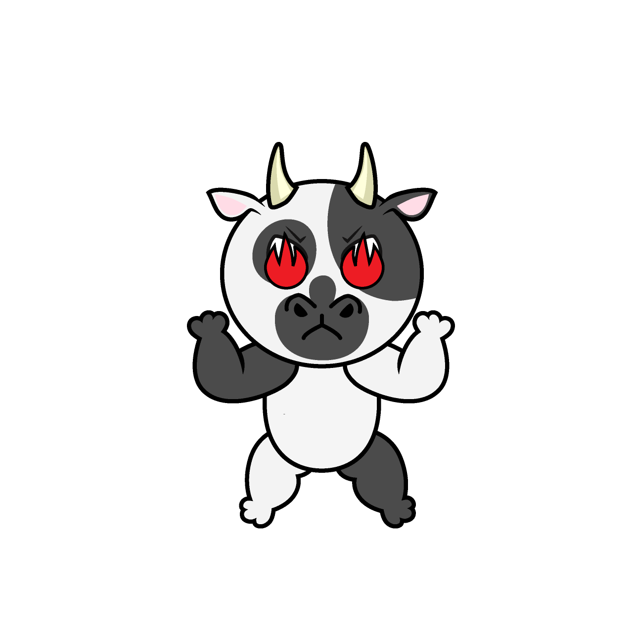 Enthusiastic Cow