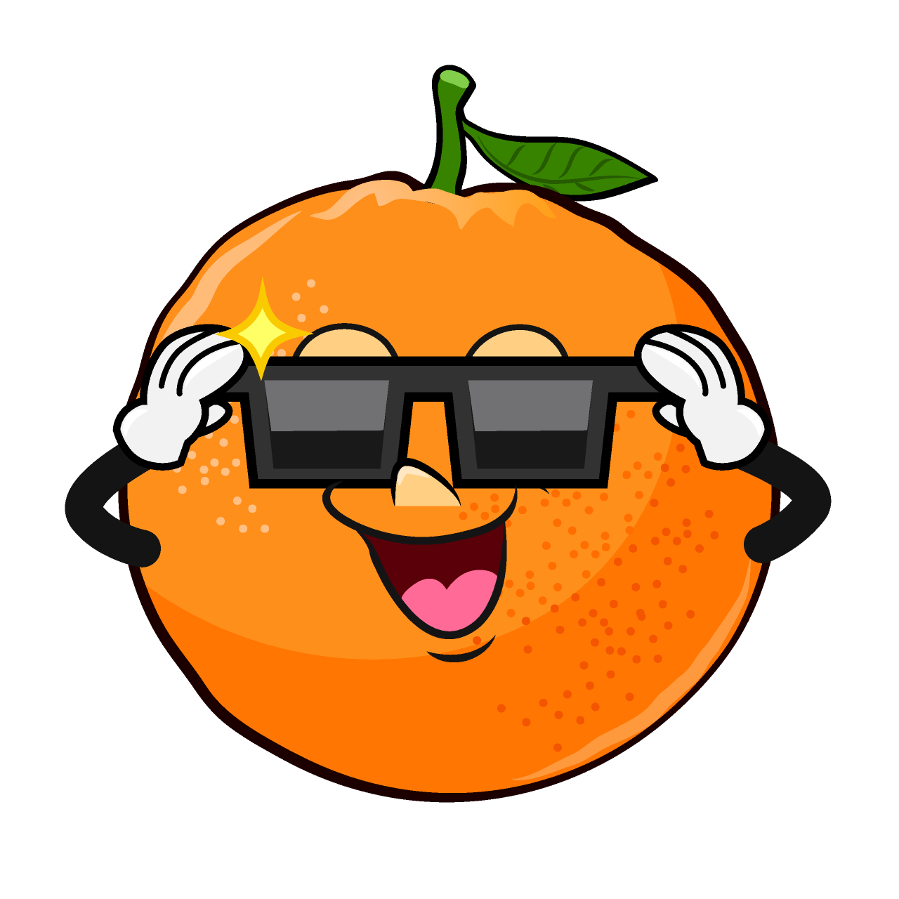 Orange with Sunglasses