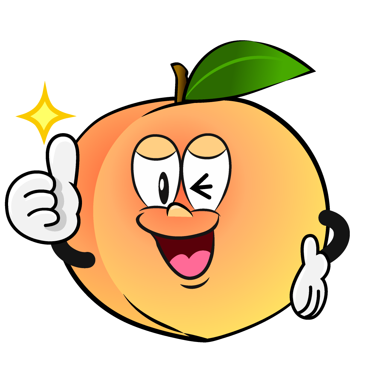 Thumbs up Peach