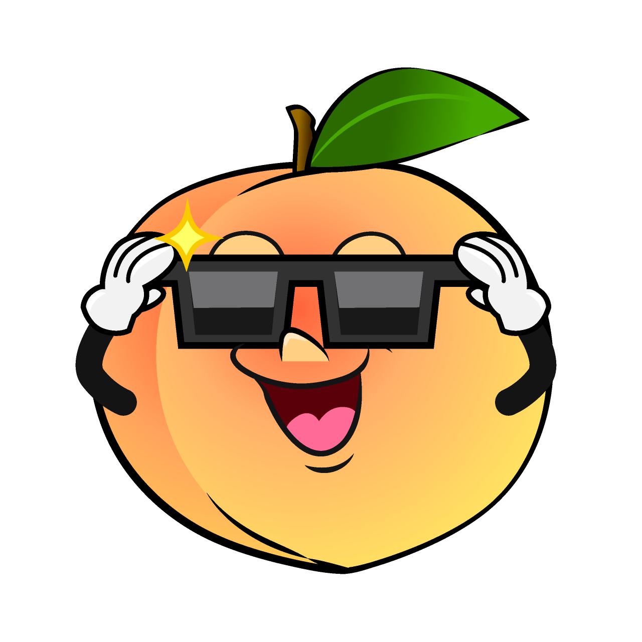 Peach with Sunglasses