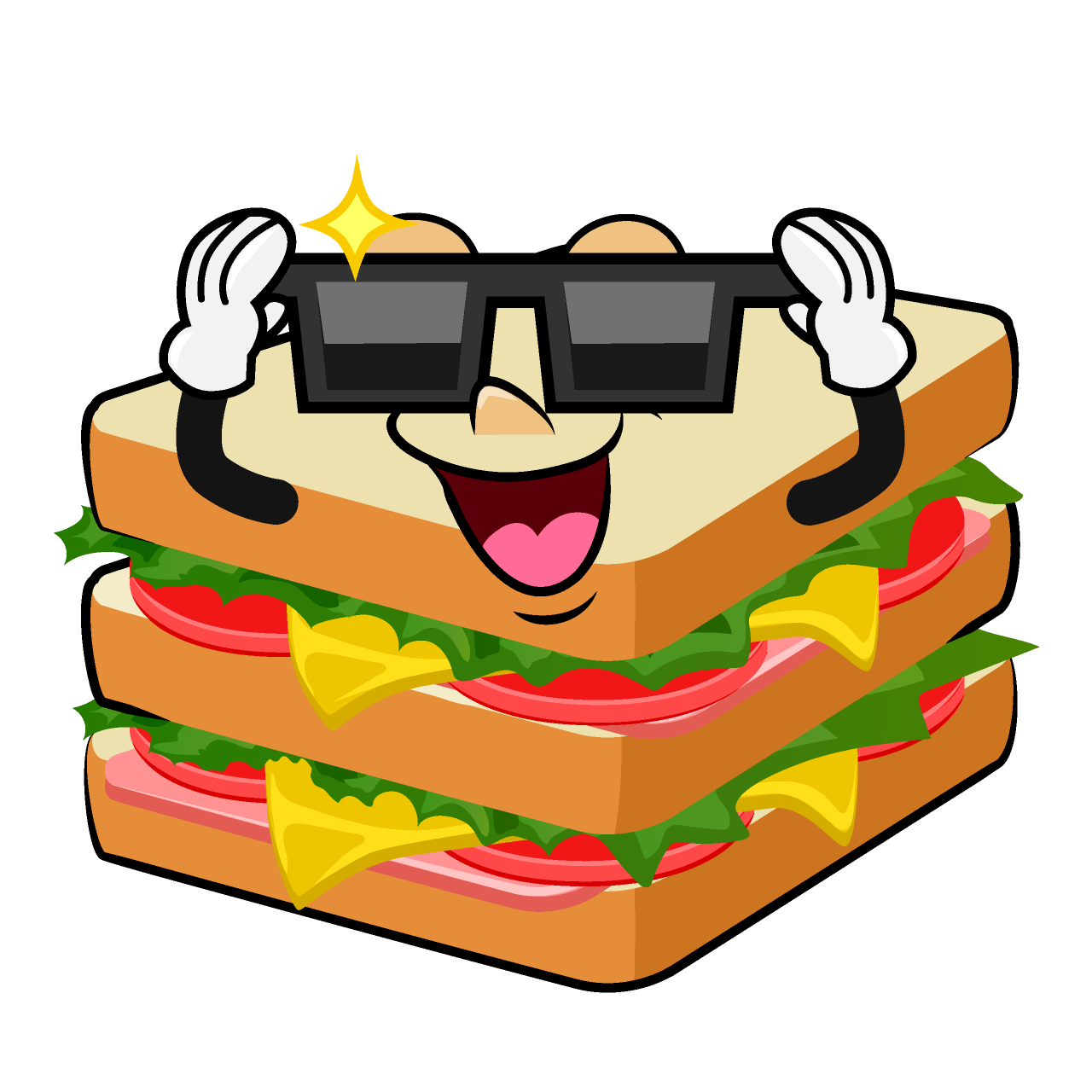 Sandwich with Sunglasses