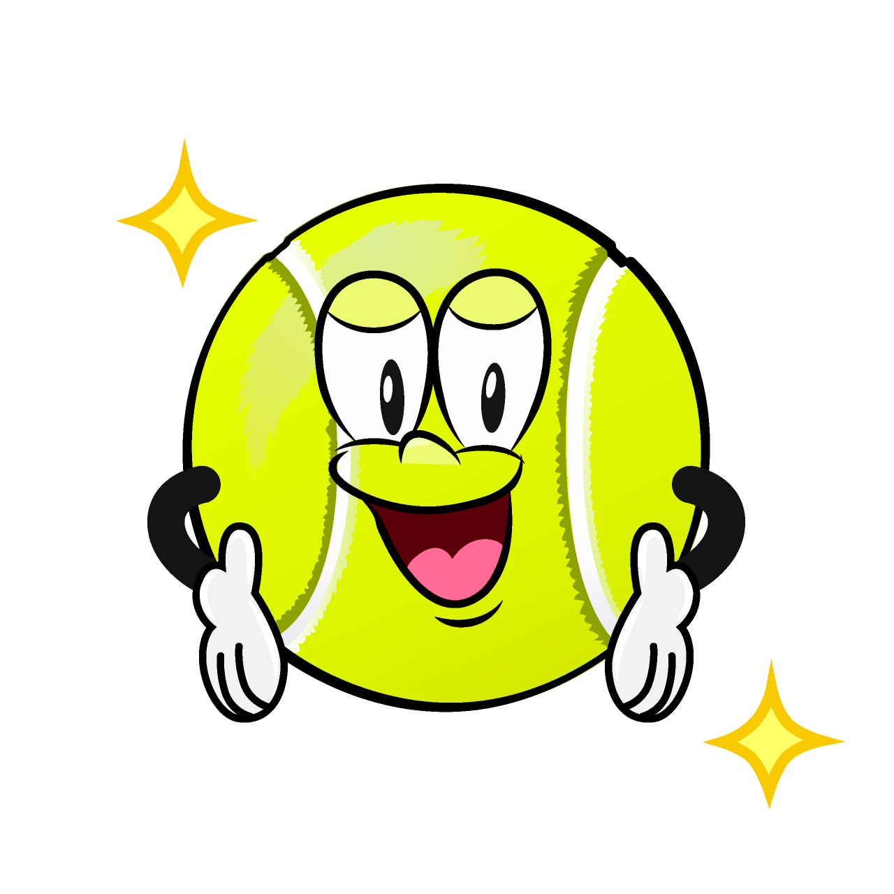 Confident Tennis Ball