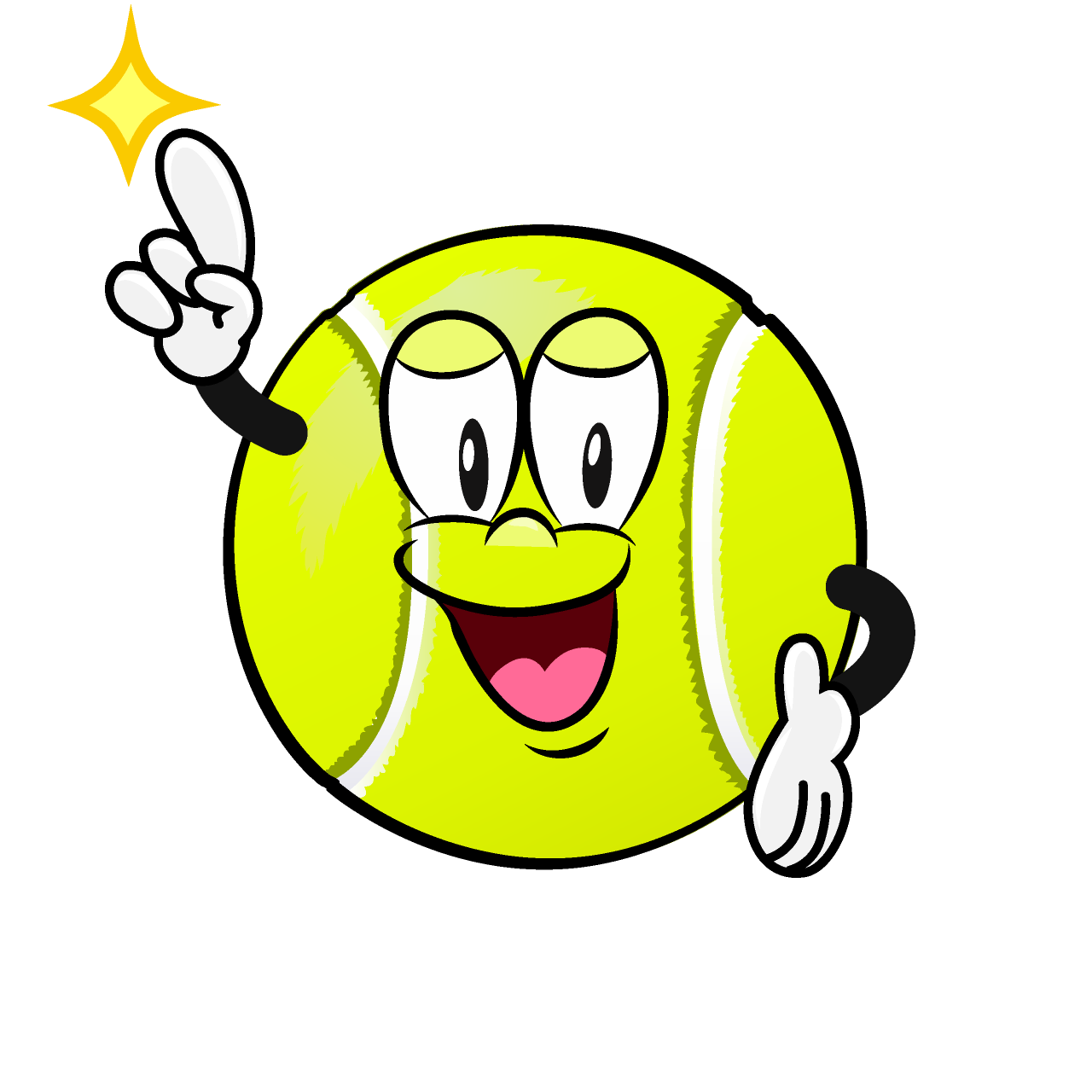 Posing Tennis Ball