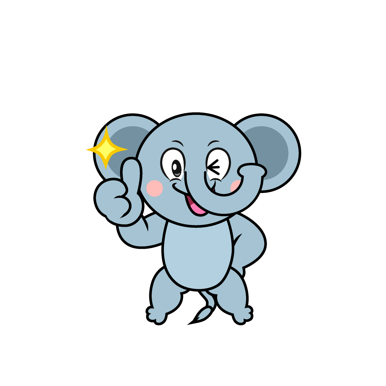 Thumbs Up Elephant