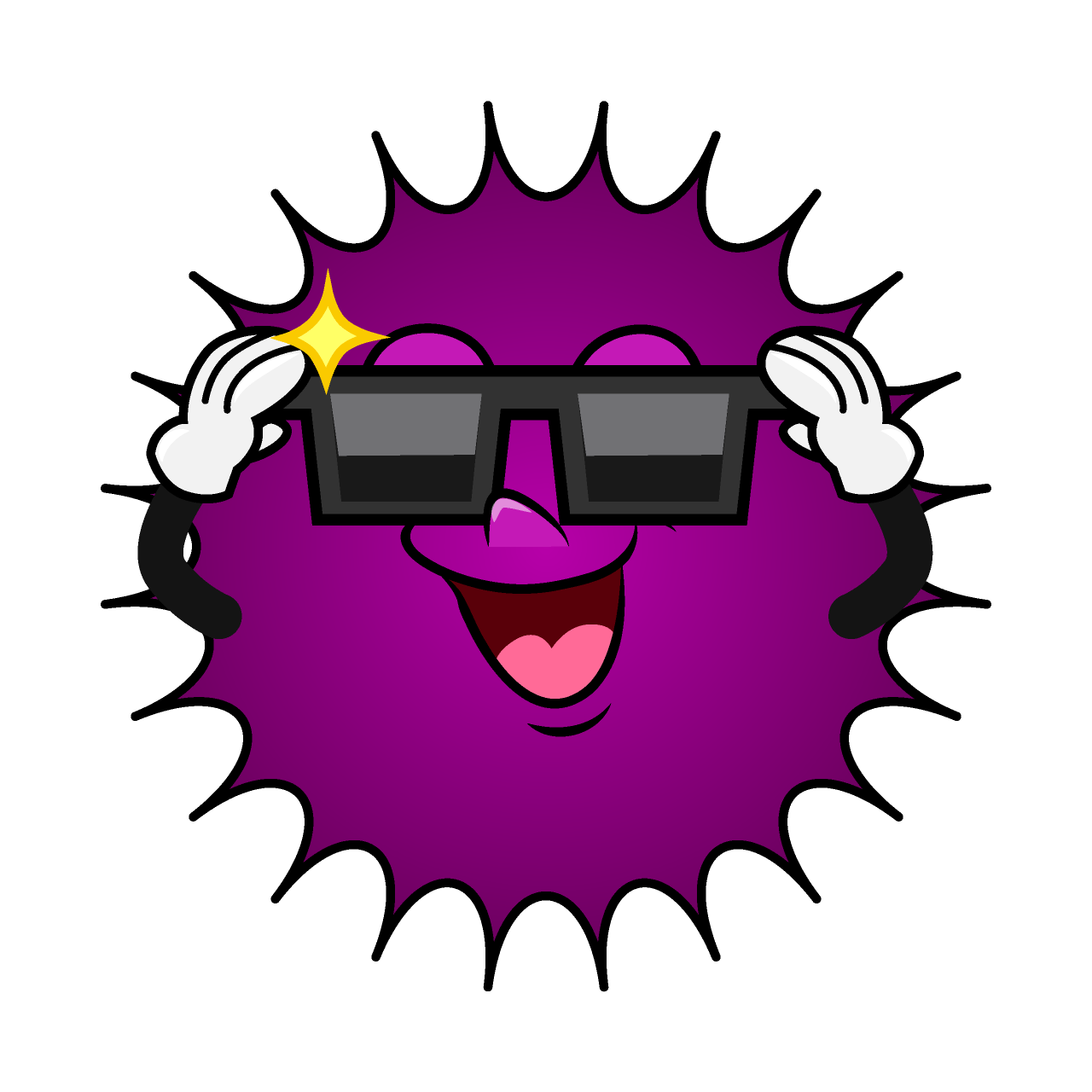 Virus with Sunglasses