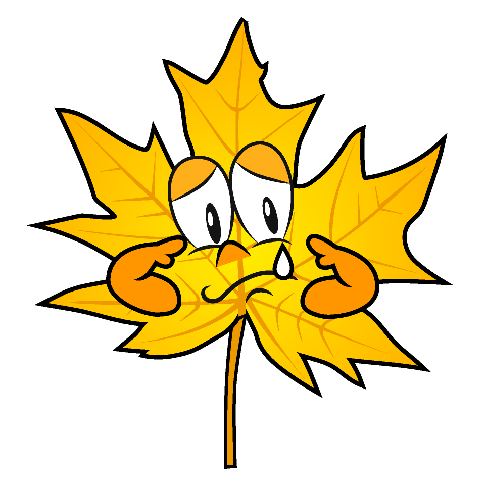 Hoja de Otoño Amarilla Triste