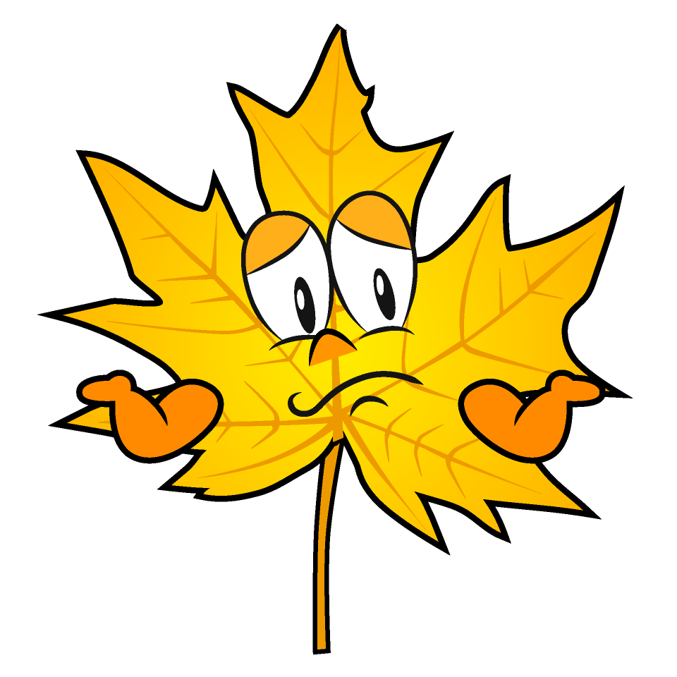 Hoja de Otoño Amarilla Preocupado
