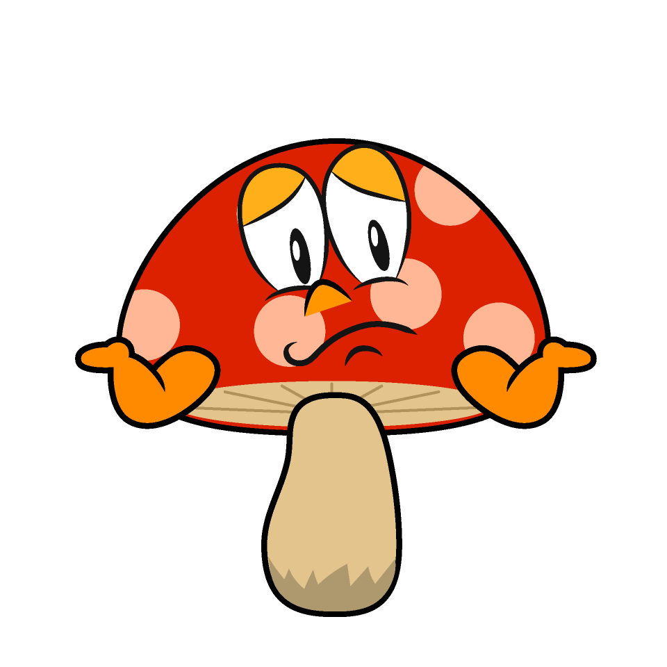Hongo Rojo Preocupado