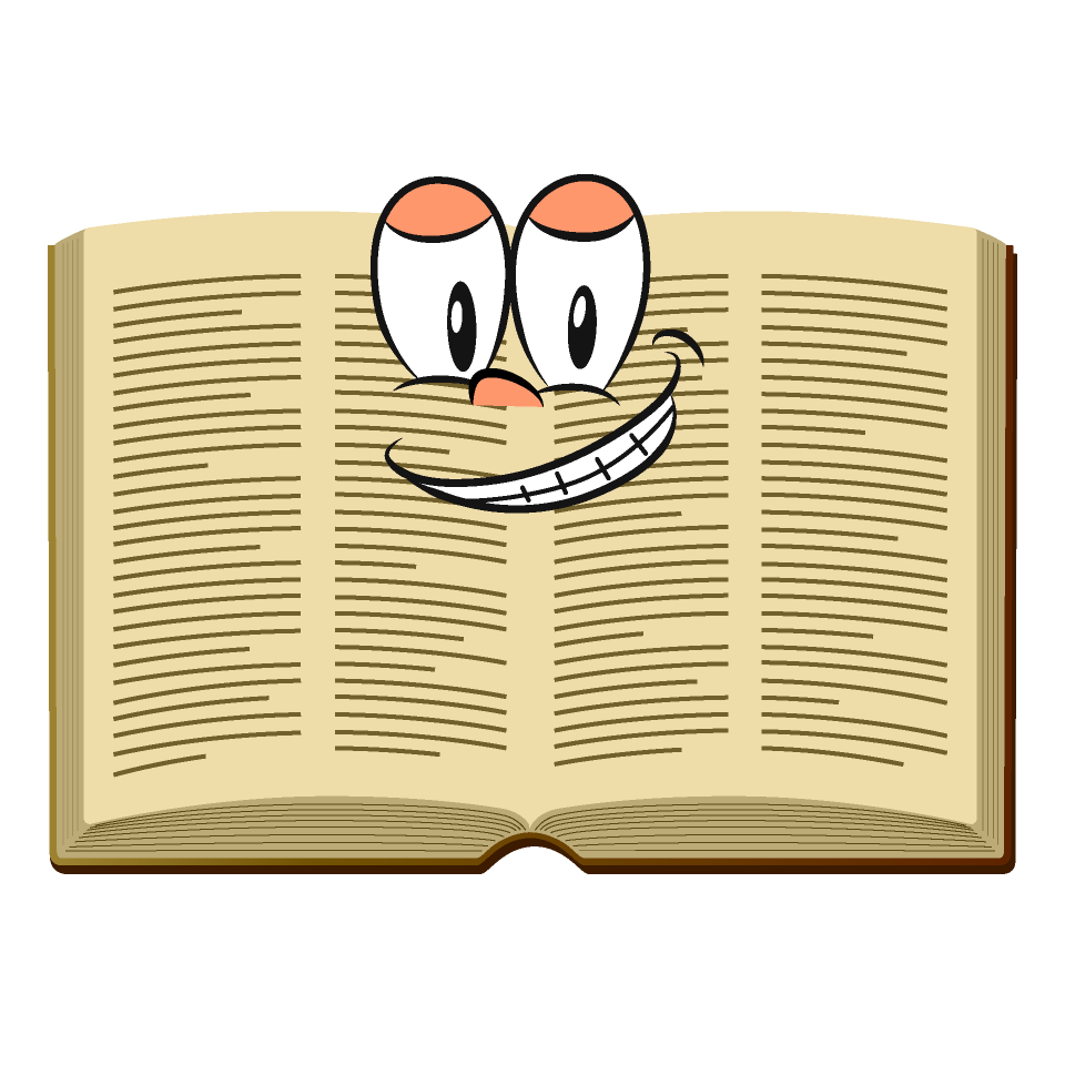 Grinning Open Book
