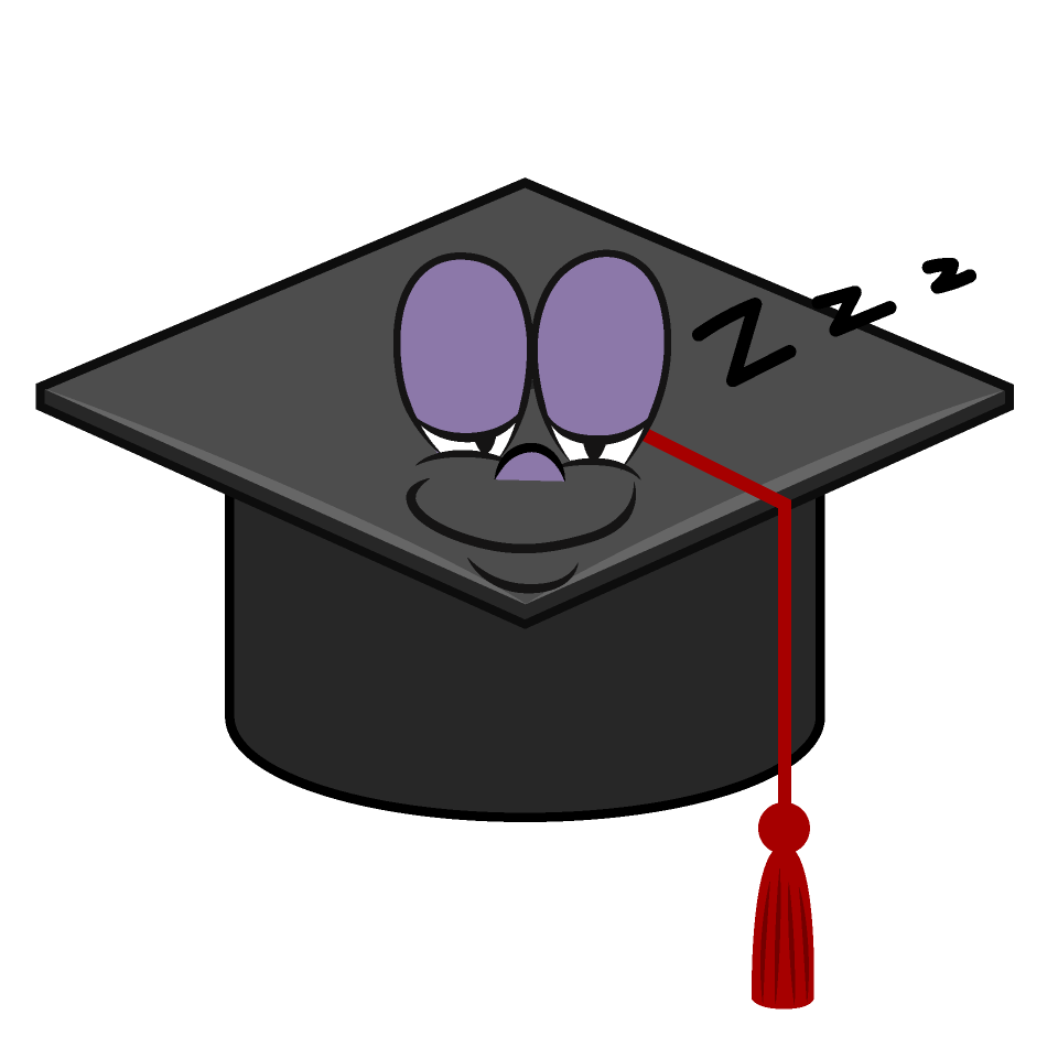 Sleeping Graduation Cap