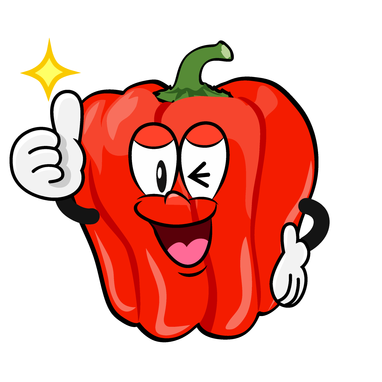 Thumbs up Bell Pepper