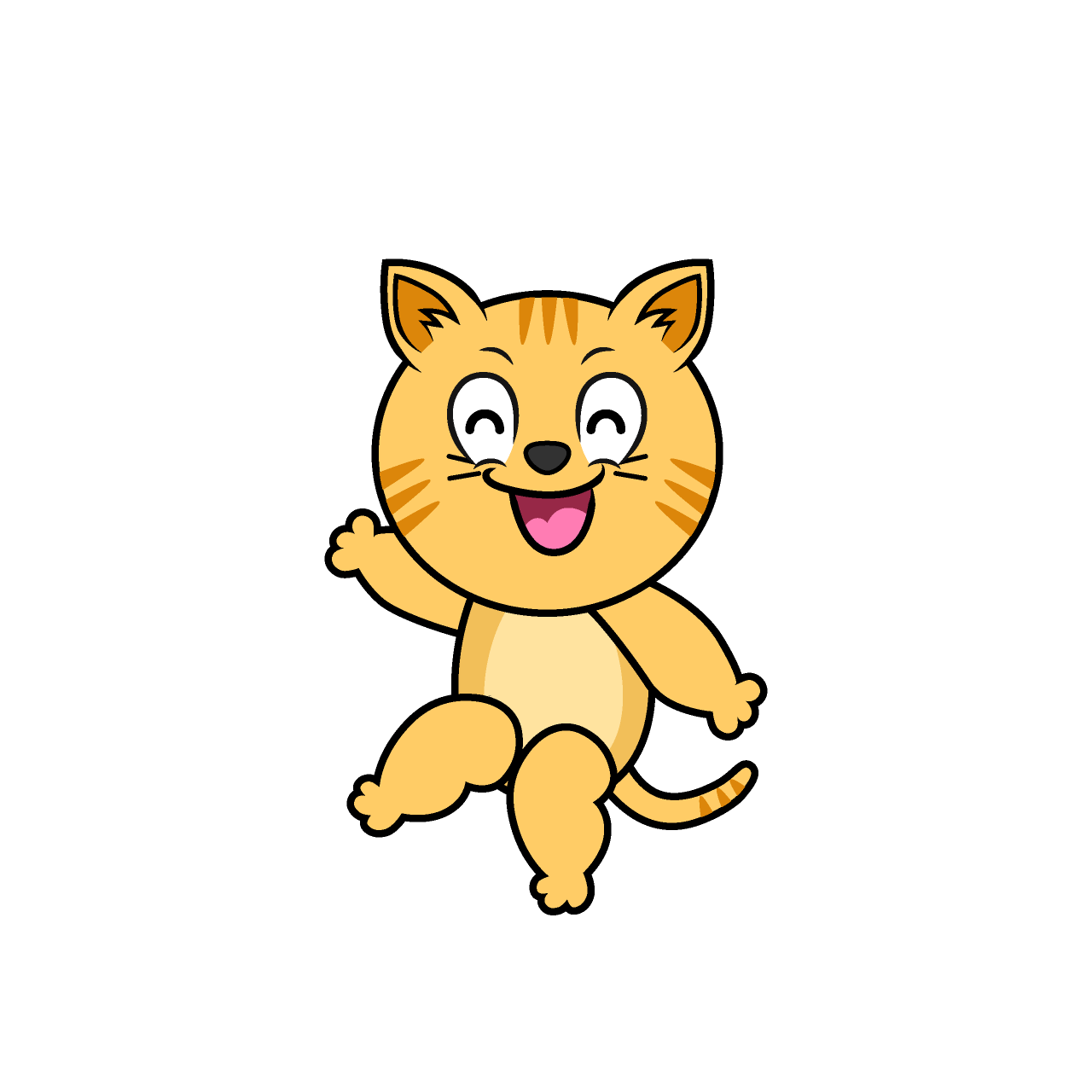 Gato Atigrado Sonriente