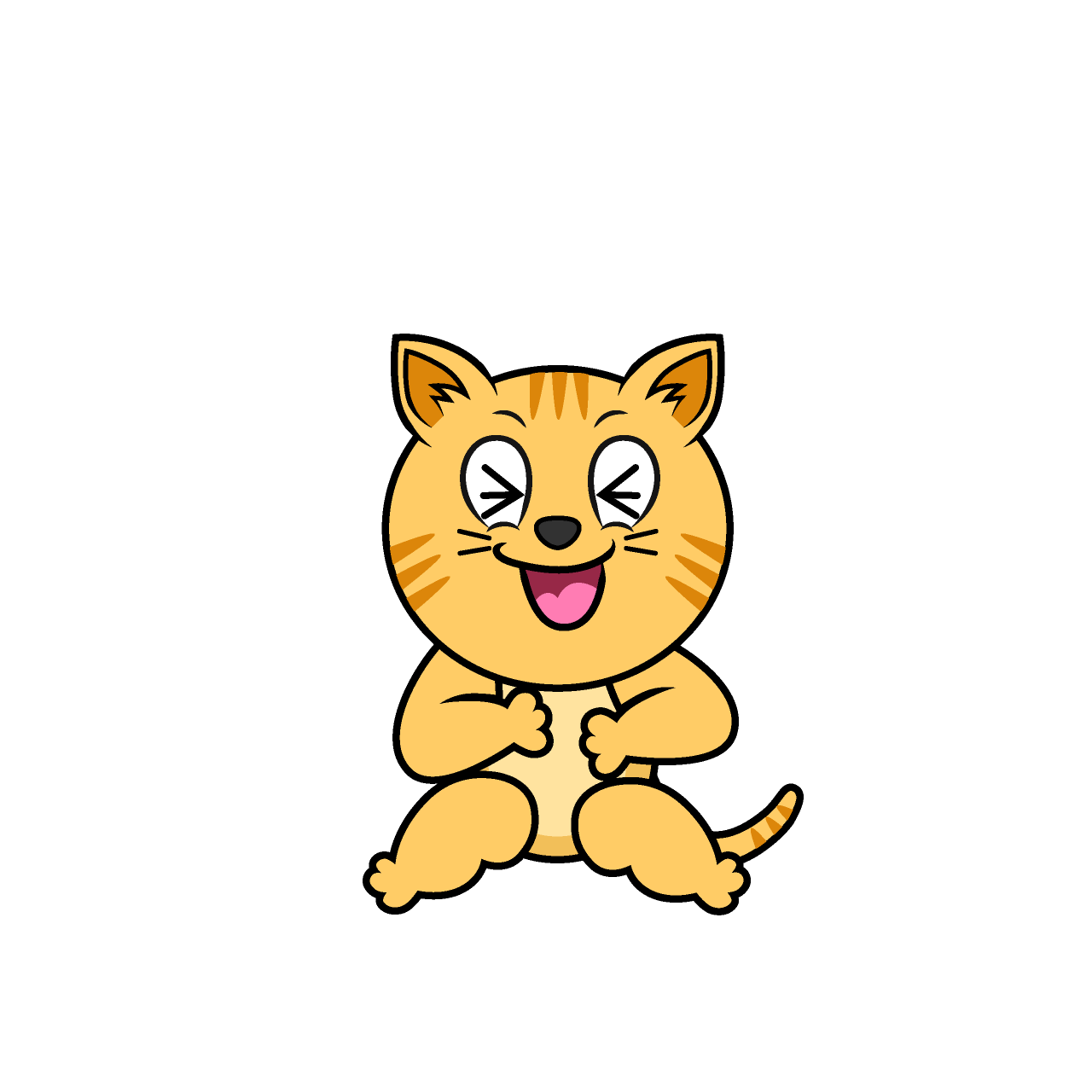 Gato Atigrado Riéndose