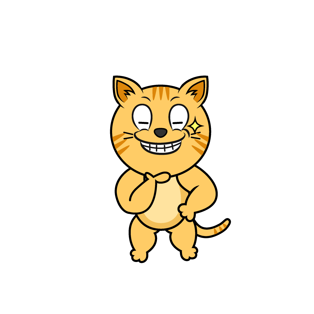 Gato Atigrado Sonriente
