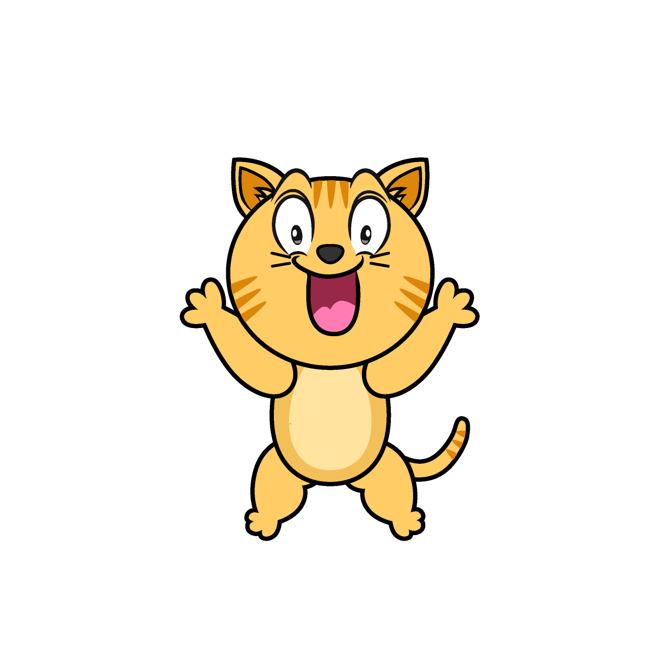 Gato Atigrado Sorprendido