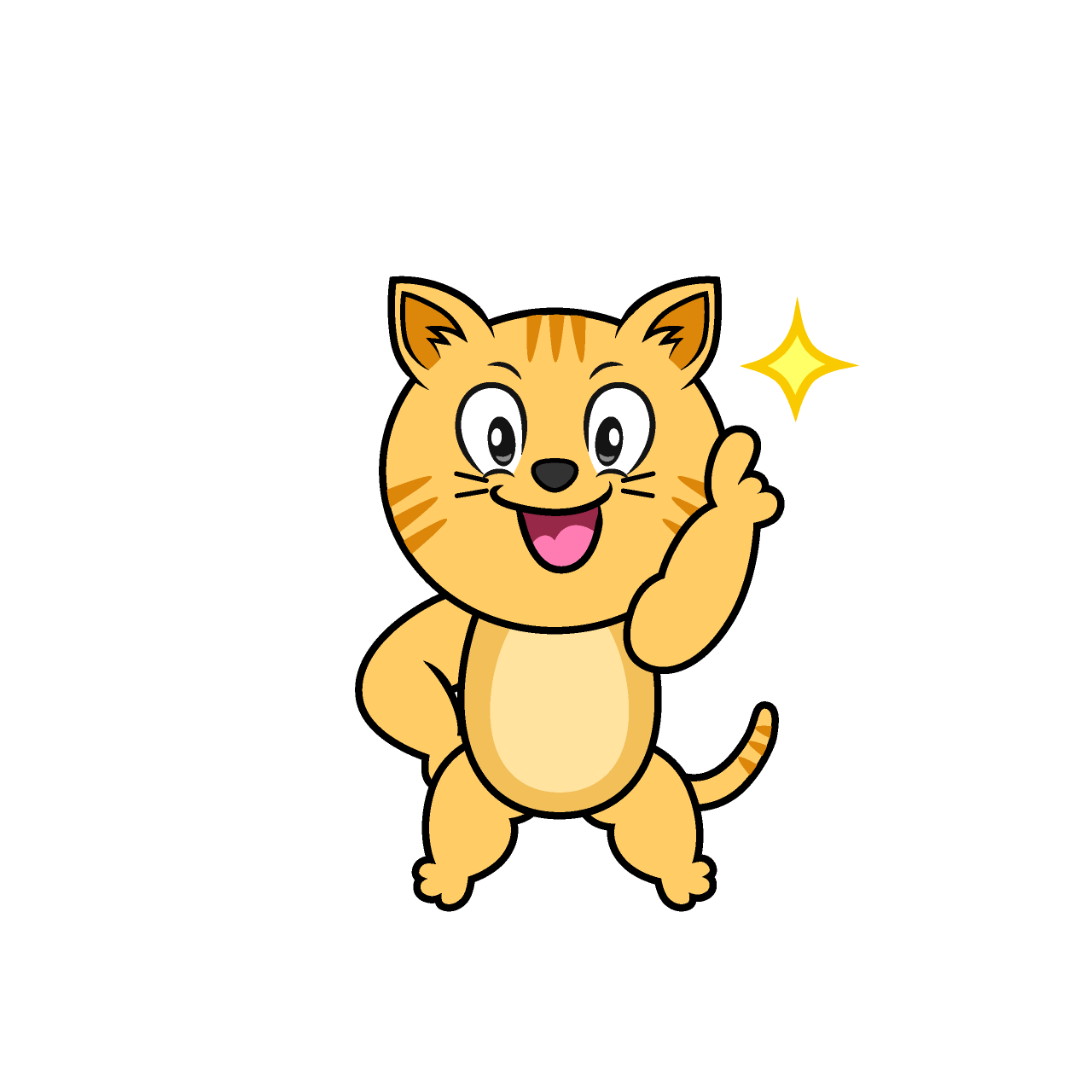 Gato Atigrado Posando