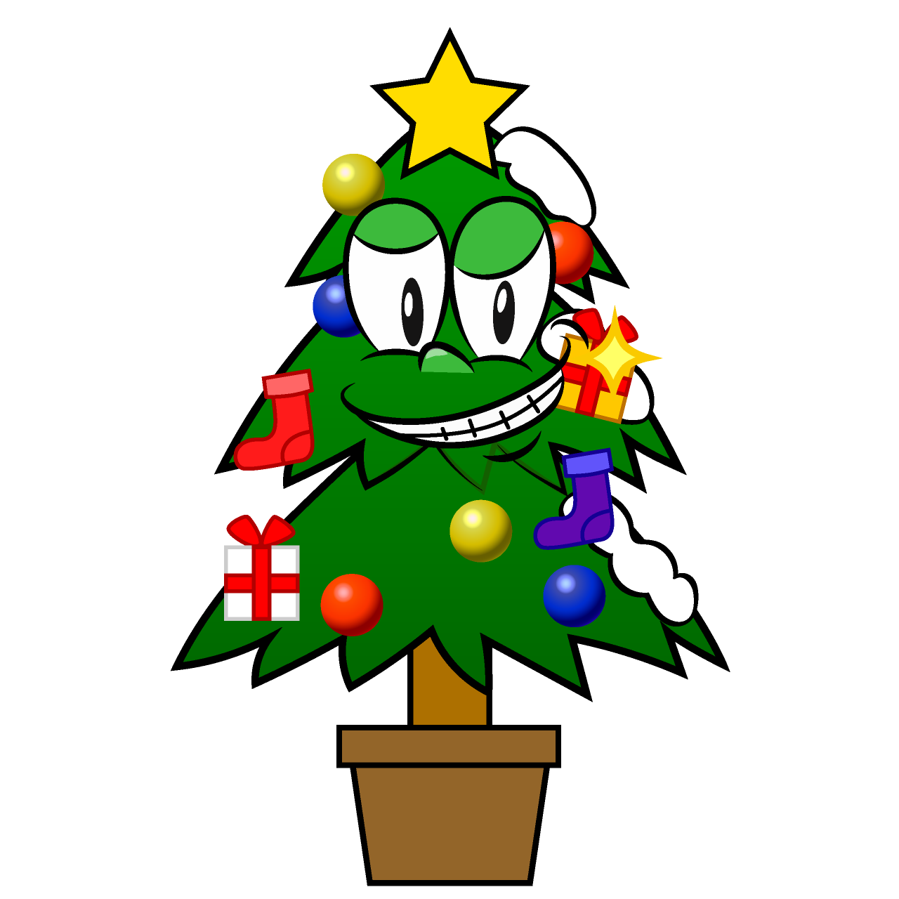 Grinning Christmas Tree