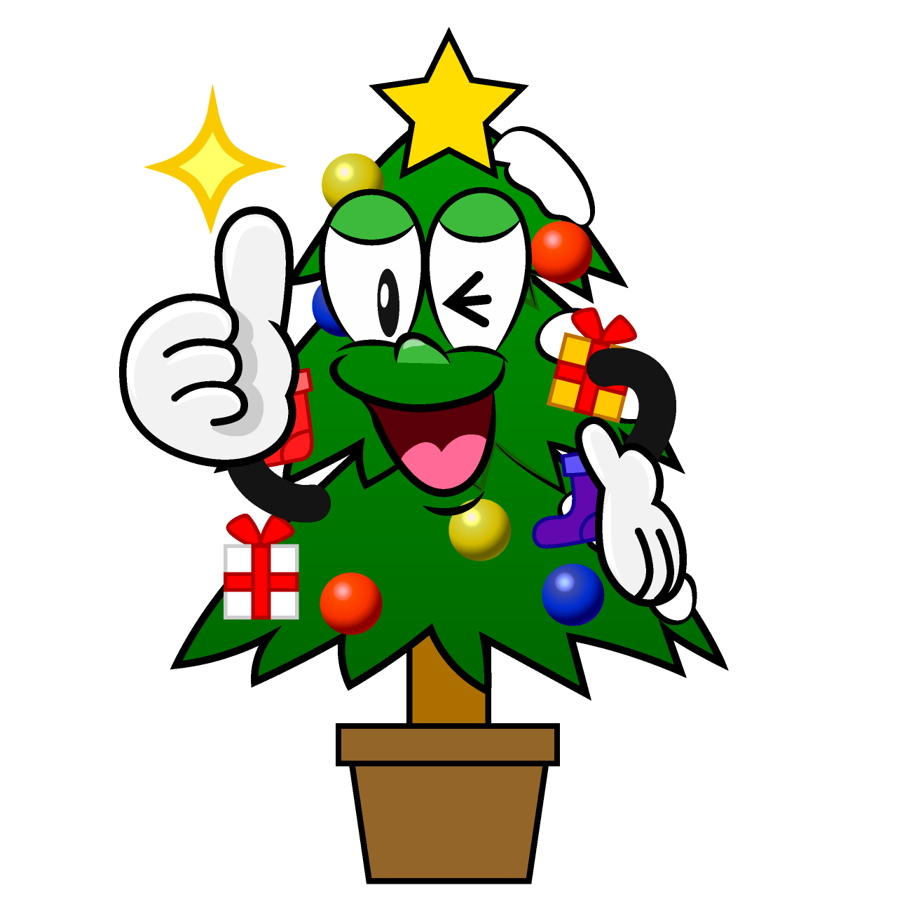 Thumbs up Christmas Tree