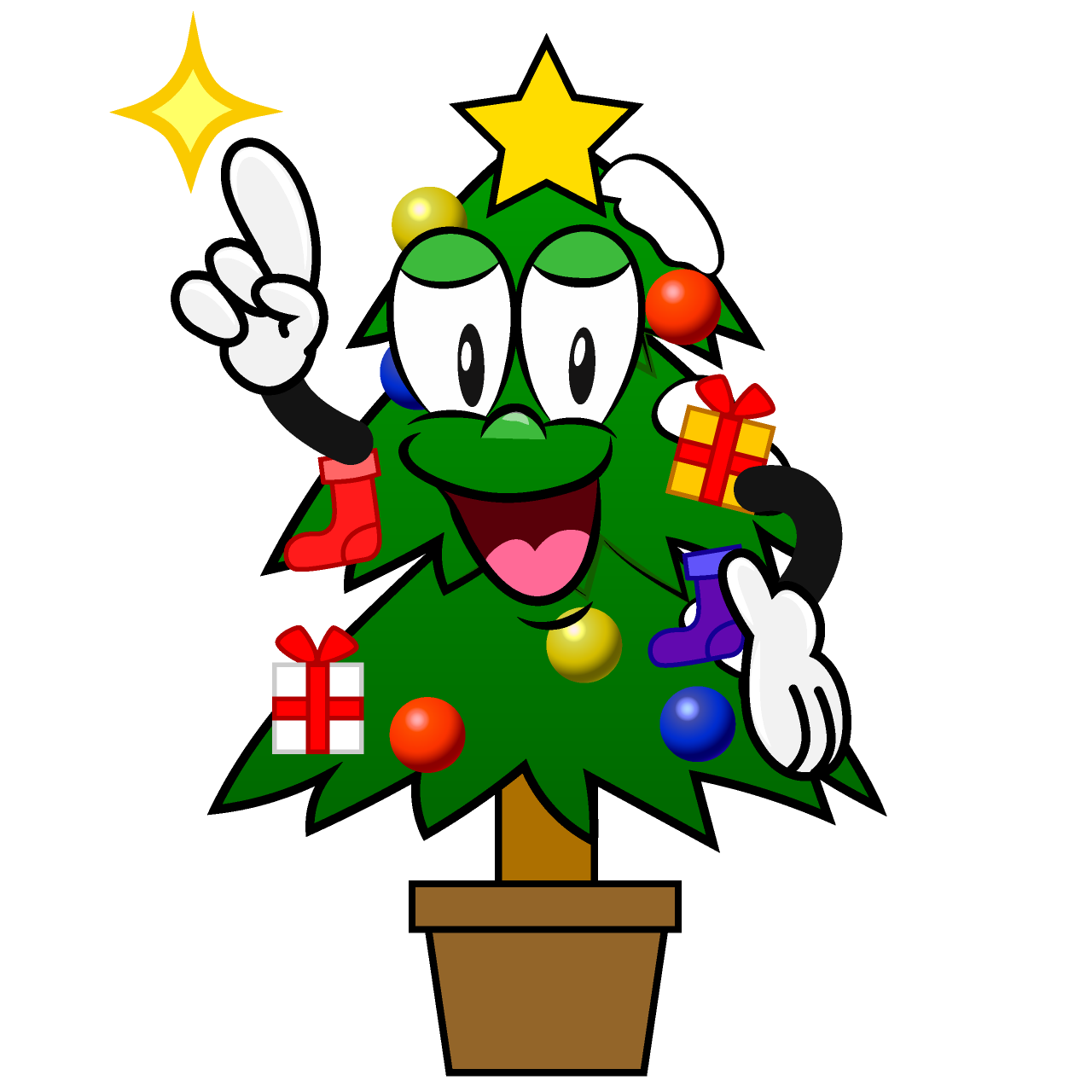 Posing Christmas Tree