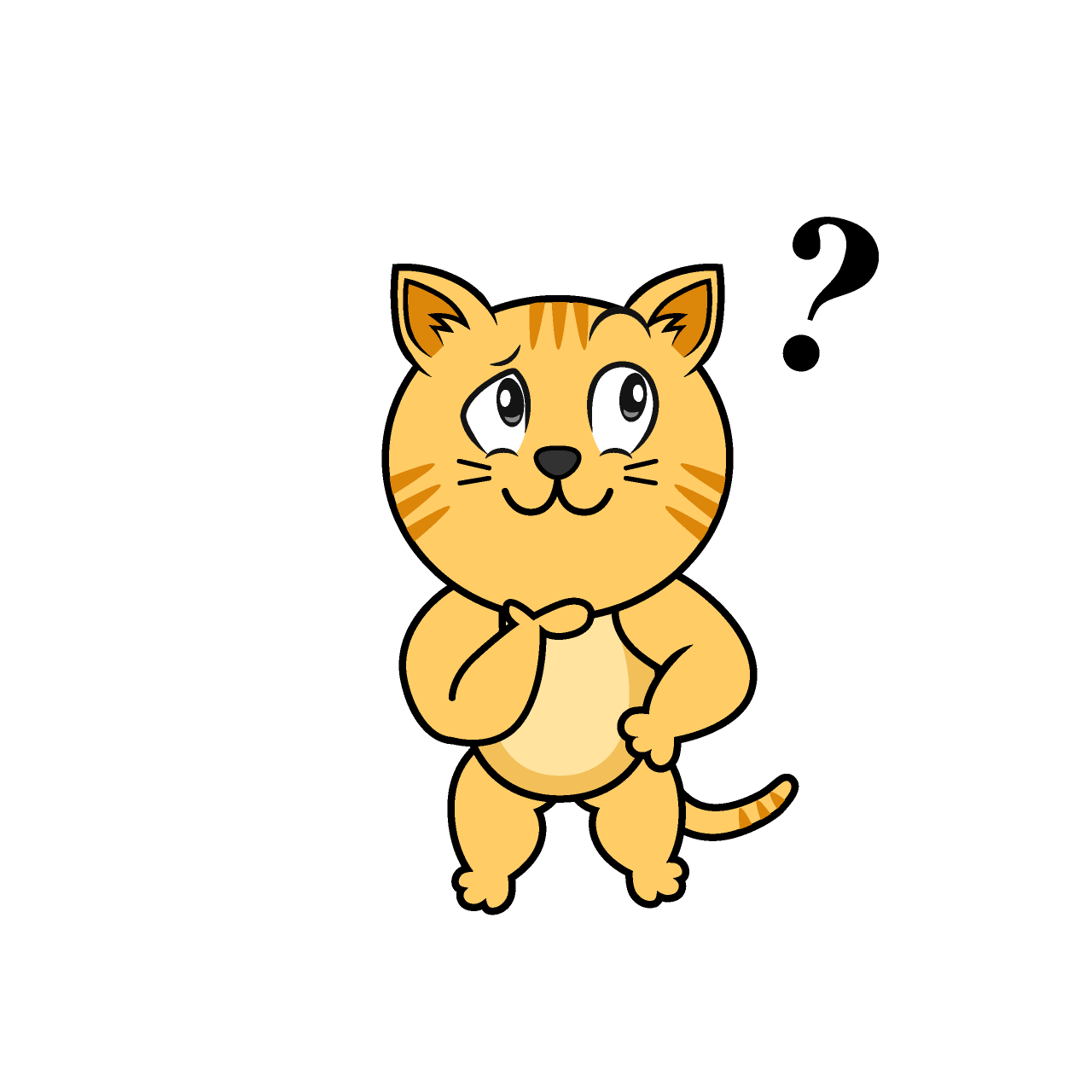 Gato Atigrado Pensando