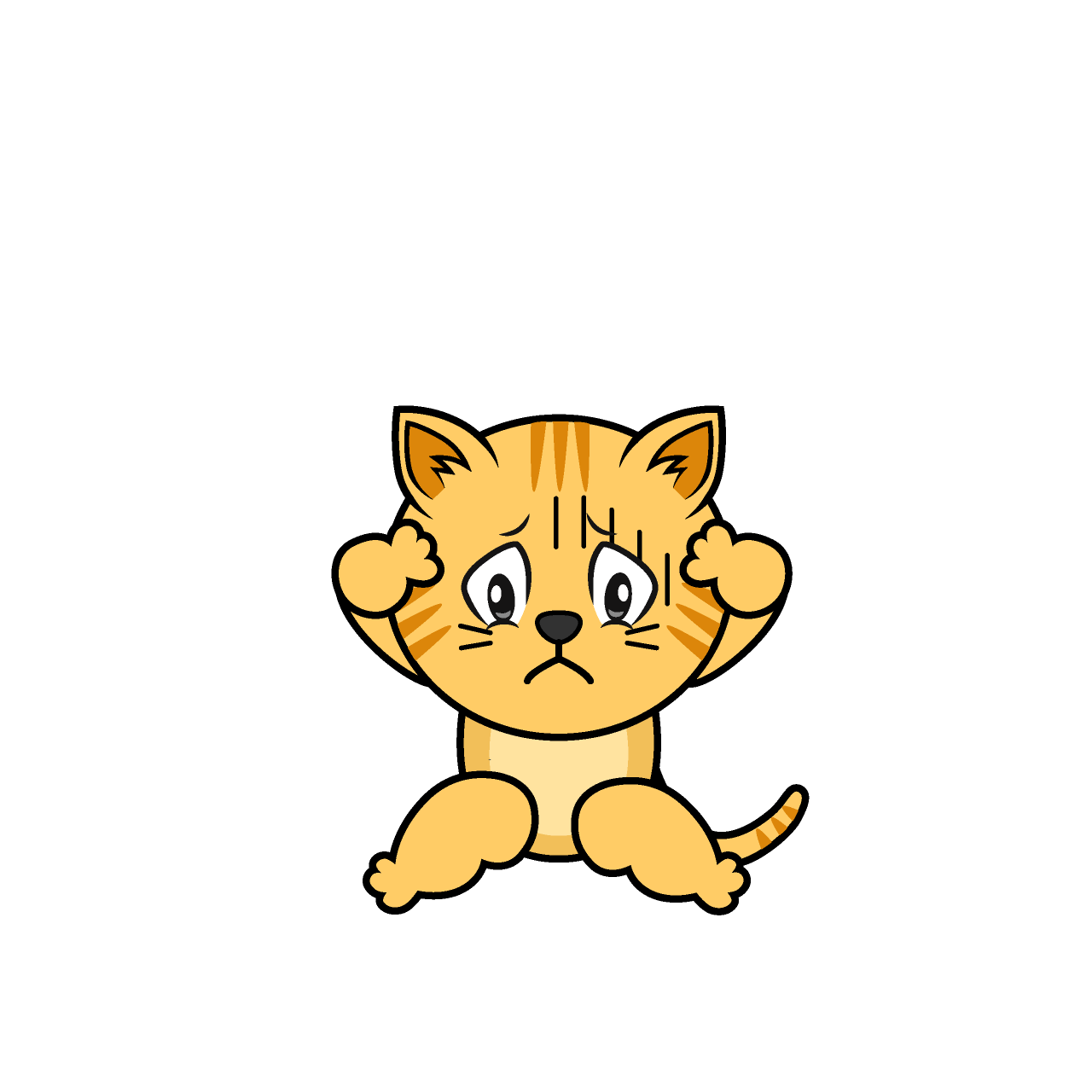 Gato Atigrado Deprimido