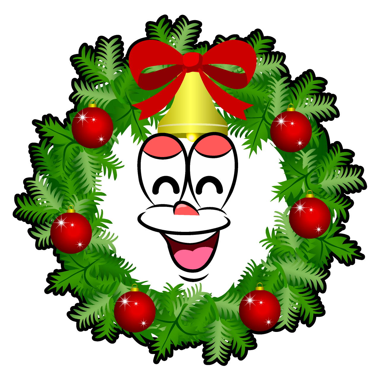 Smiling Christmas Wreath