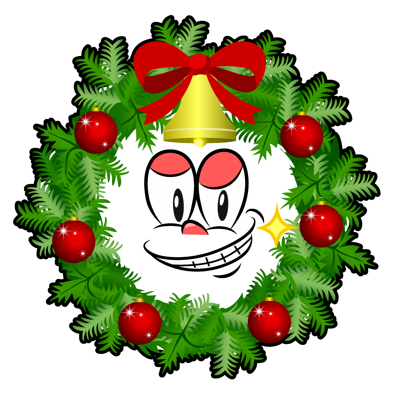 Grinning Christmas Wreath