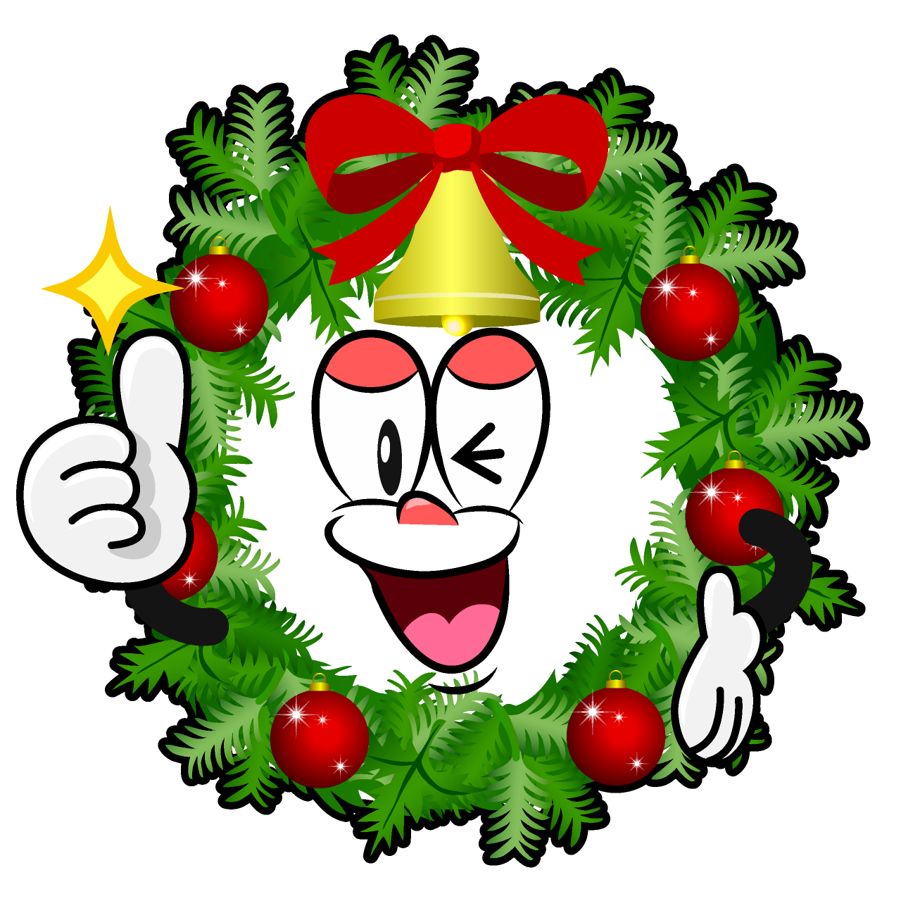 Thumbs up Christmas Wreath
