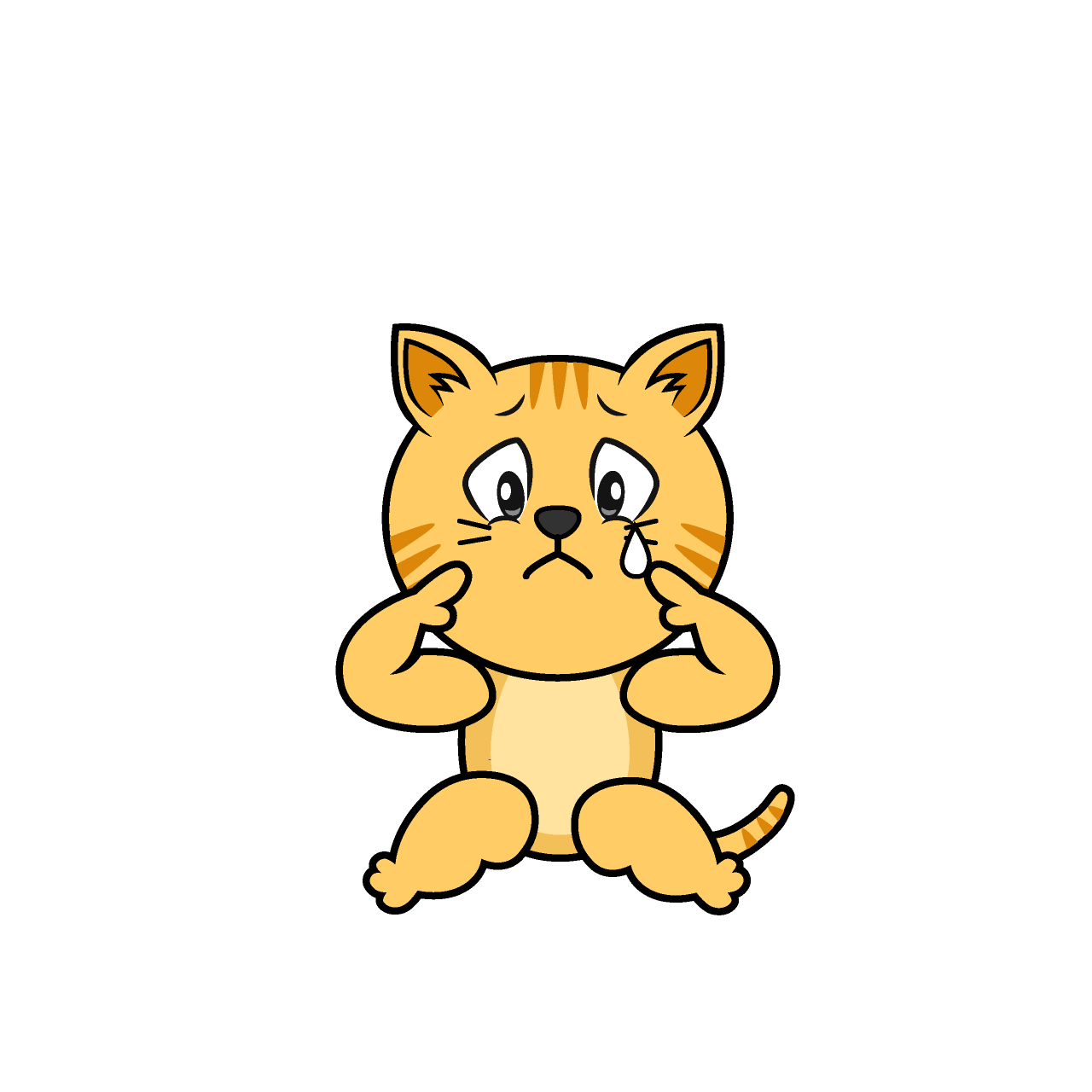 Gato Atigrado Triste