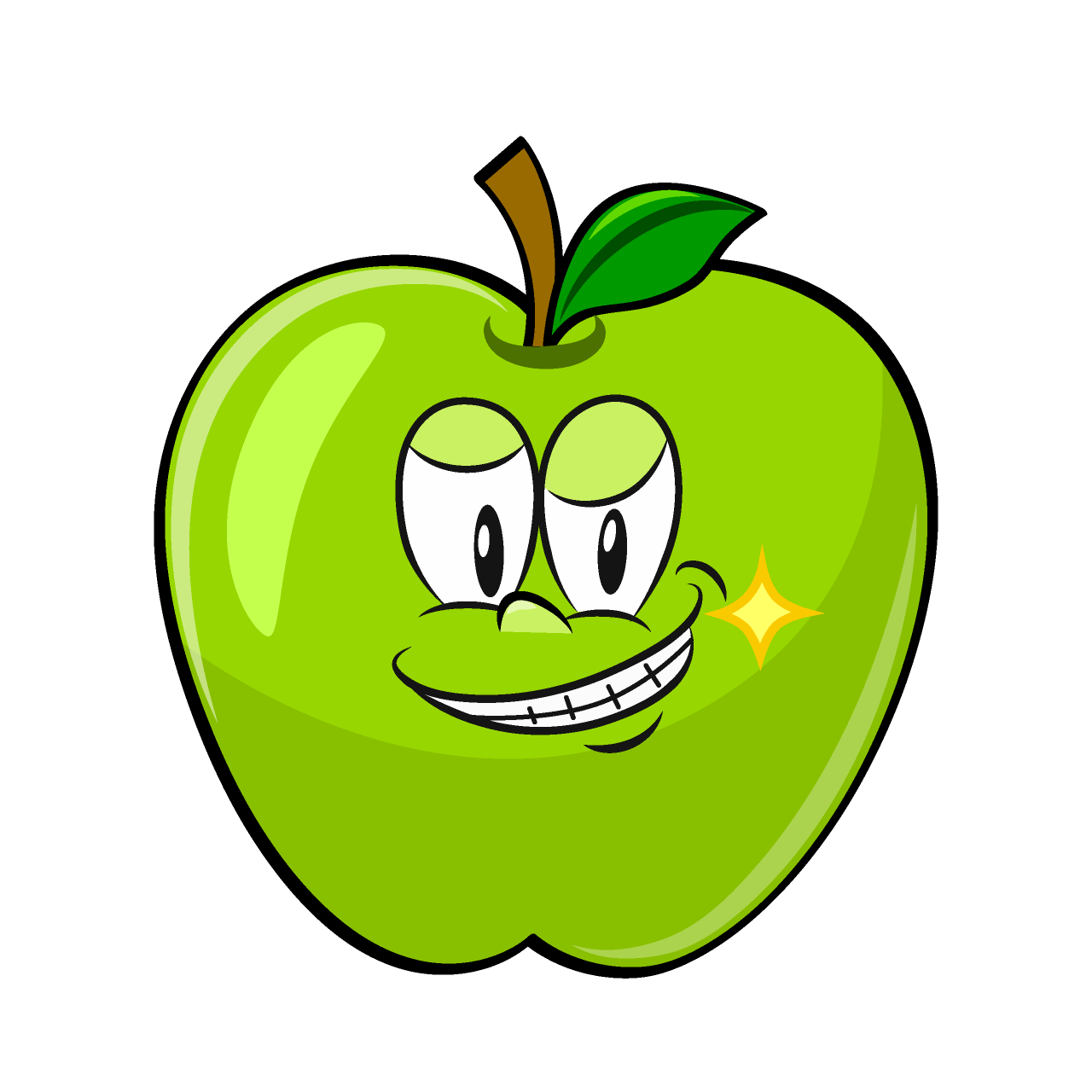 Grinning Green Apple