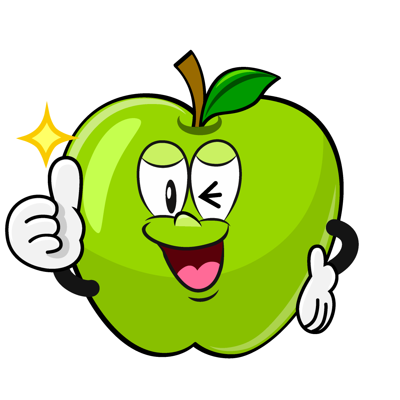 Thumbs up Green Apple