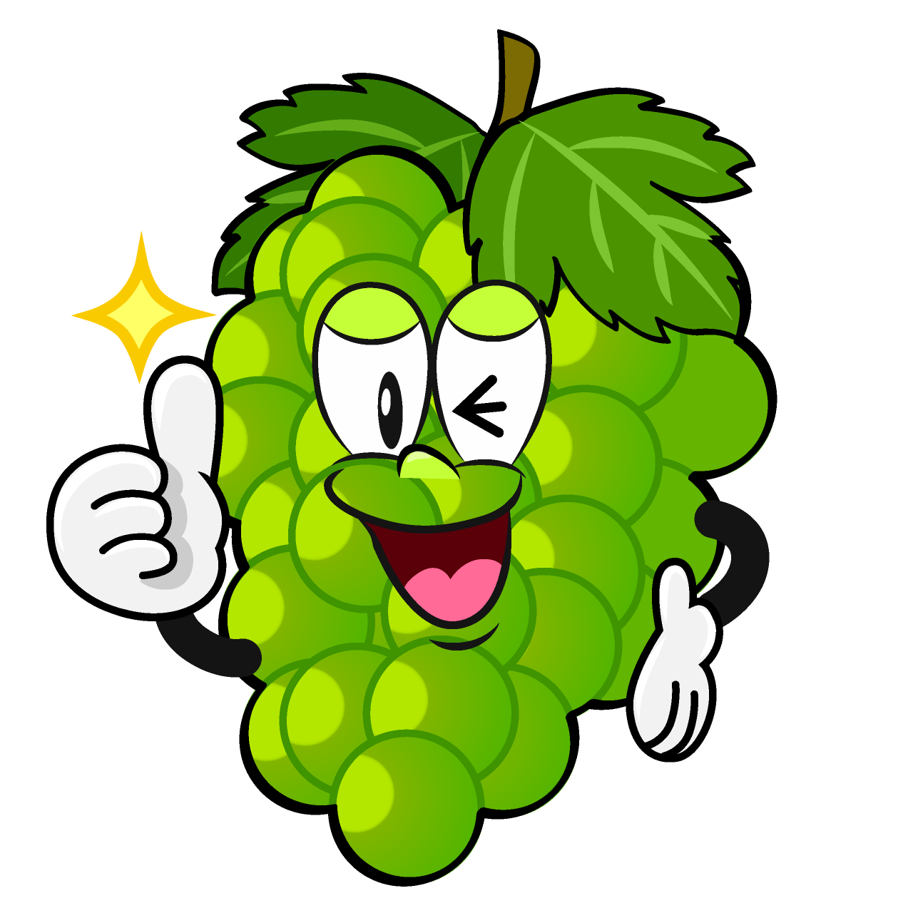 Thumbs up Green Grape
