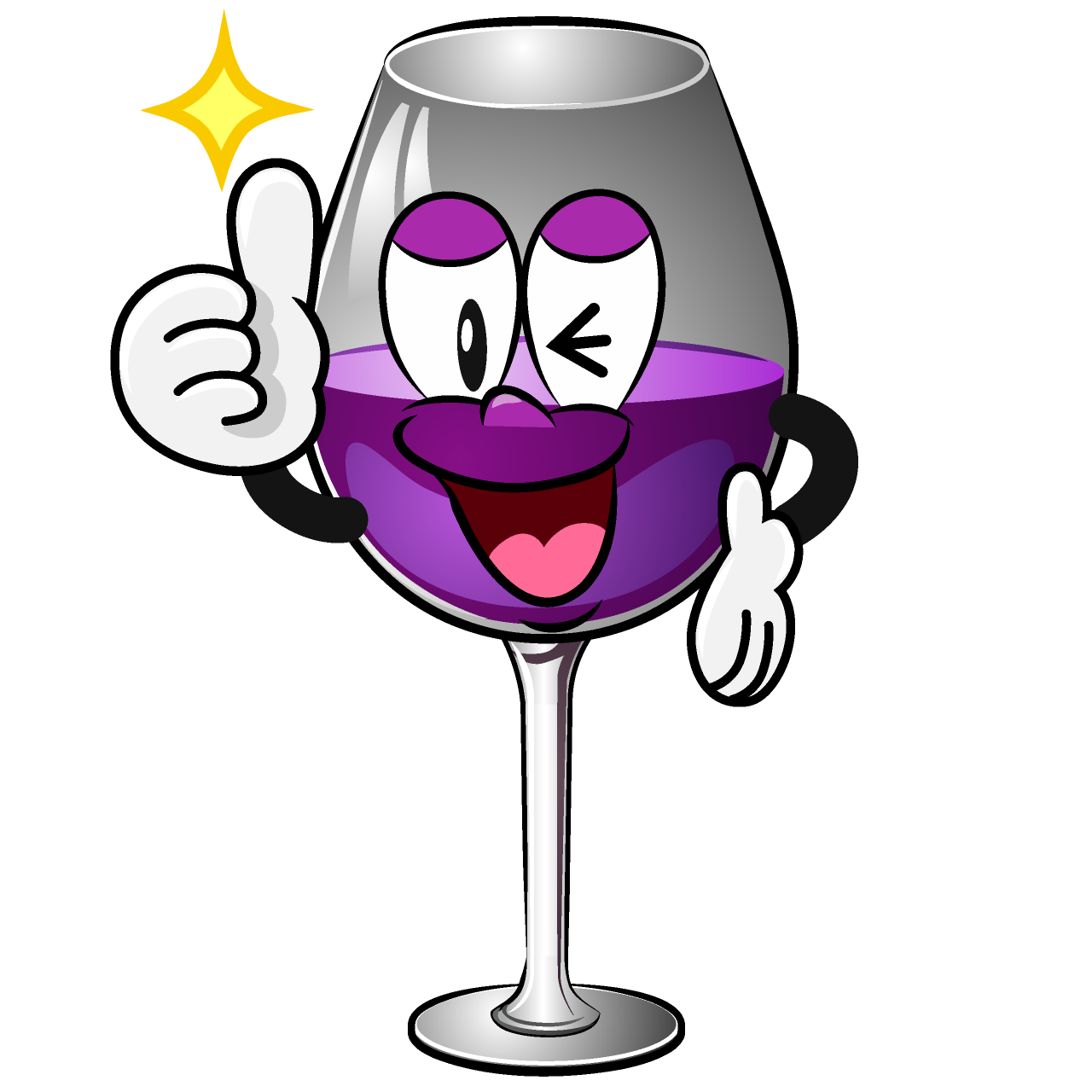 Copa de Vino Pulgar Arriba