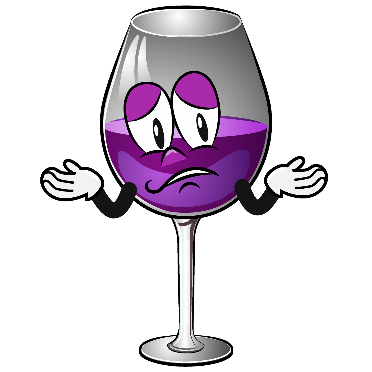 Copa de Vino Preocupado