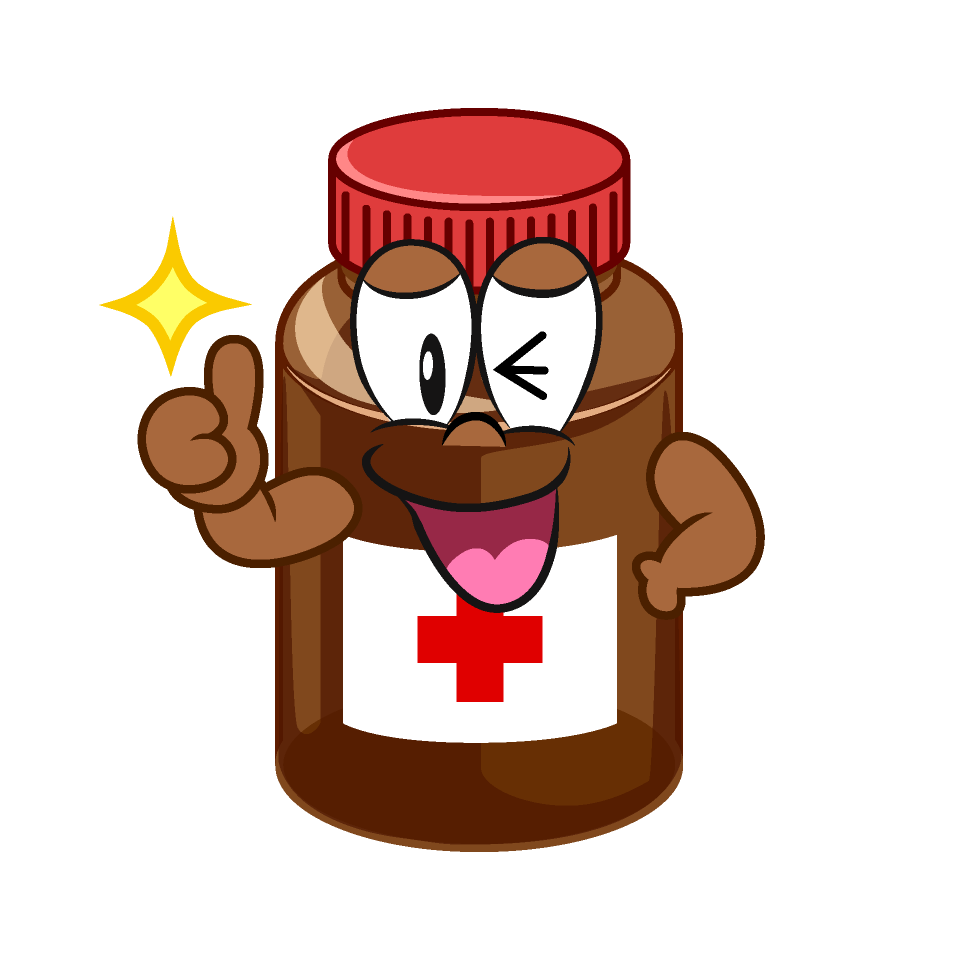 Thumbs up Medicine Bottle