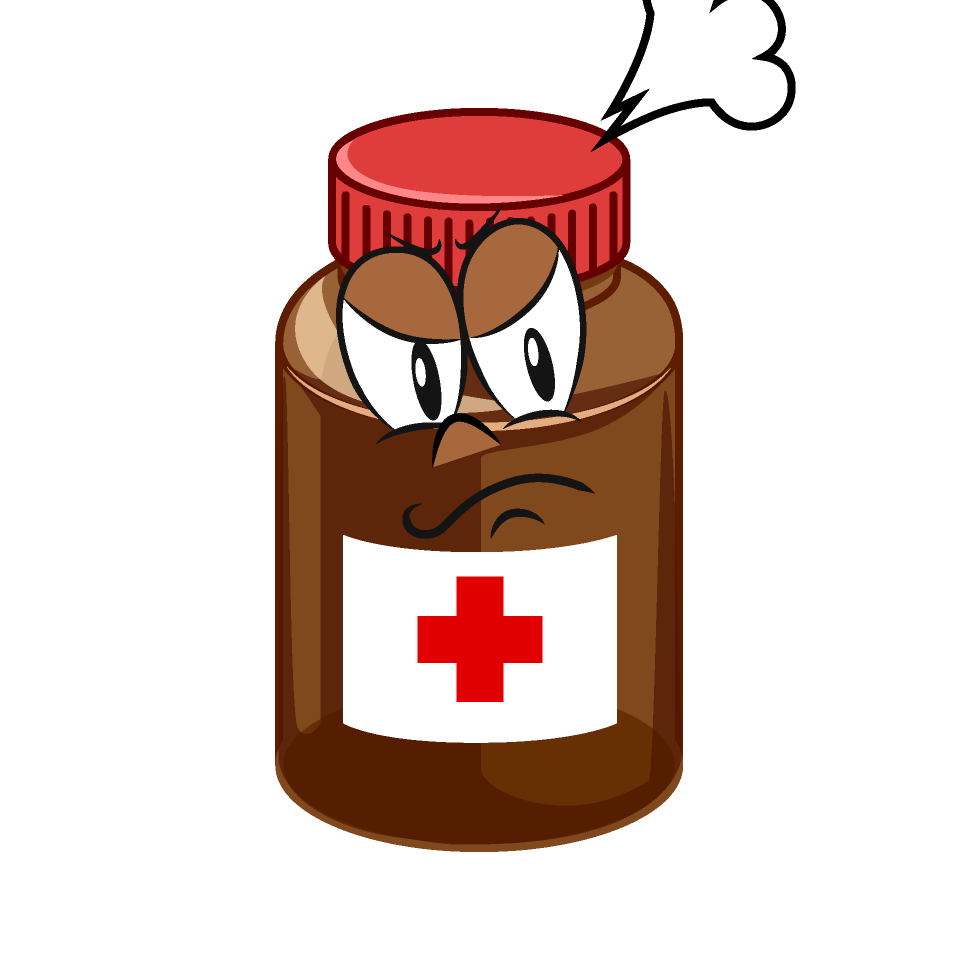 Angry Medicine Bottle