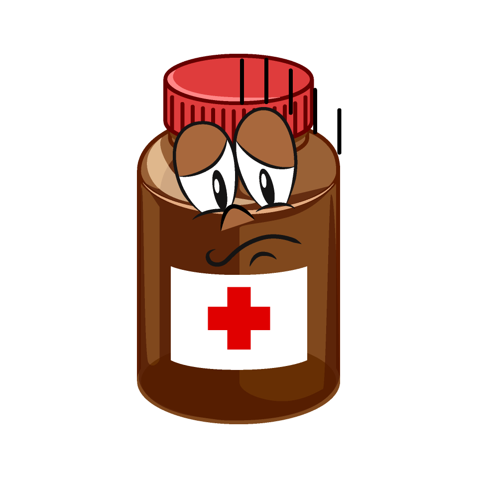 Depressed Medicine Bottle