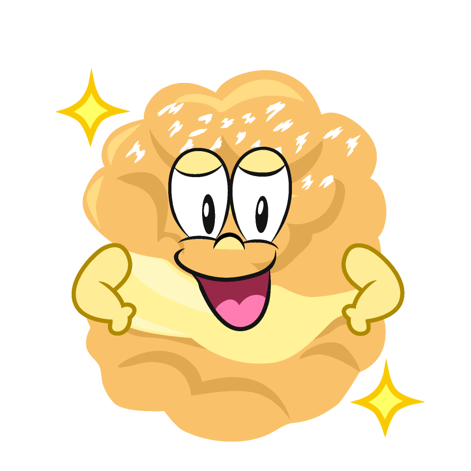 Glitter Cream Puff