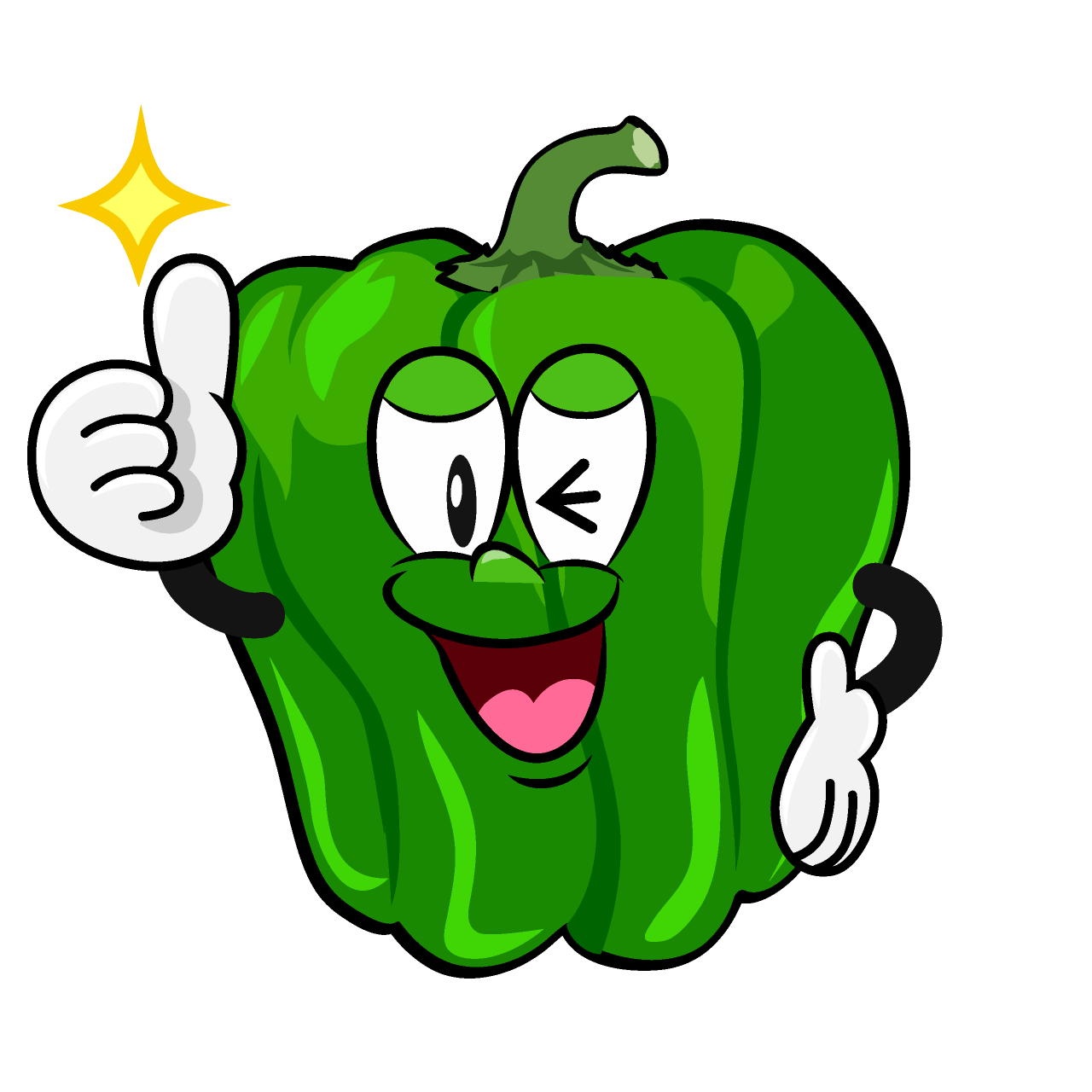 Thumbs up Green Pepper