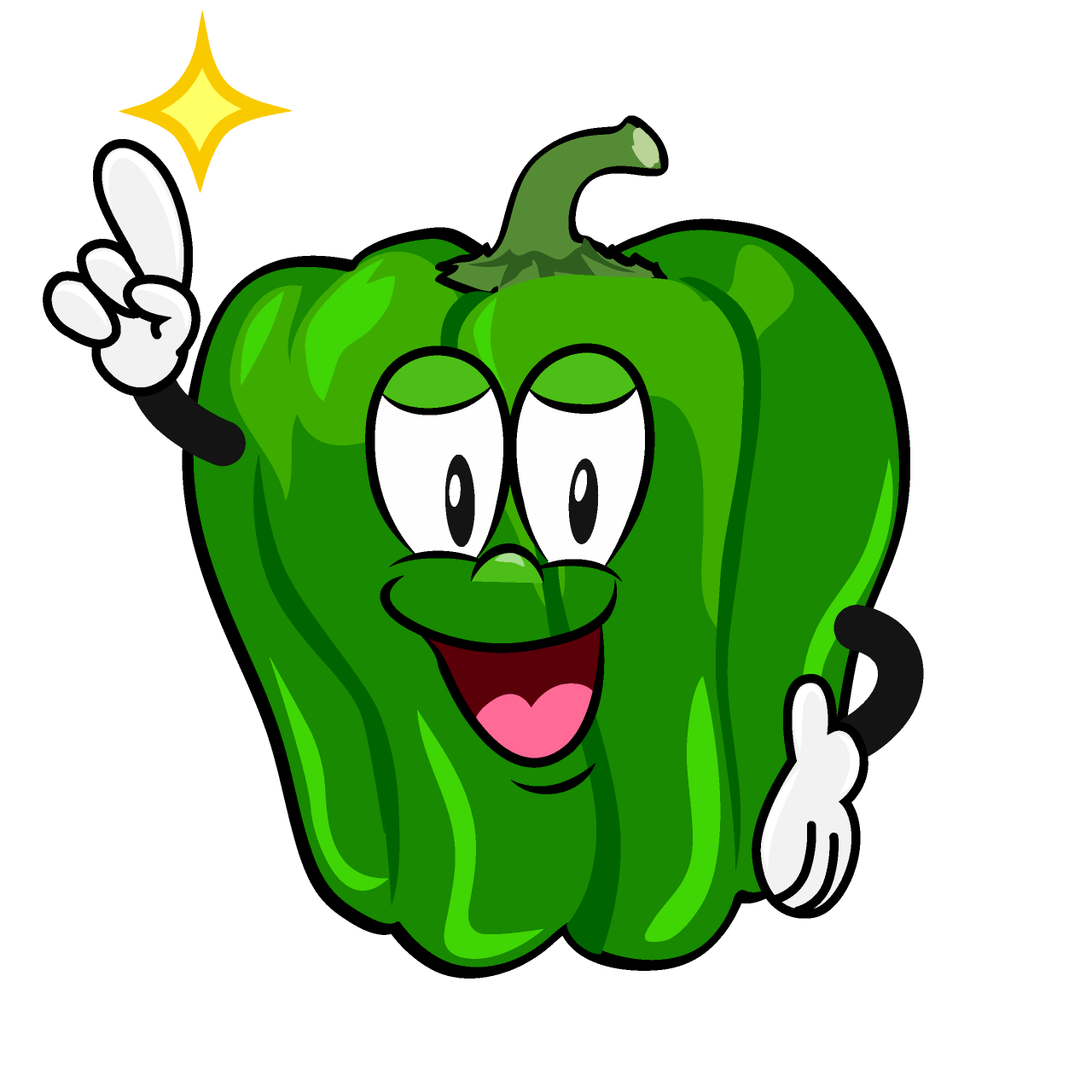 Posing Green Pepper