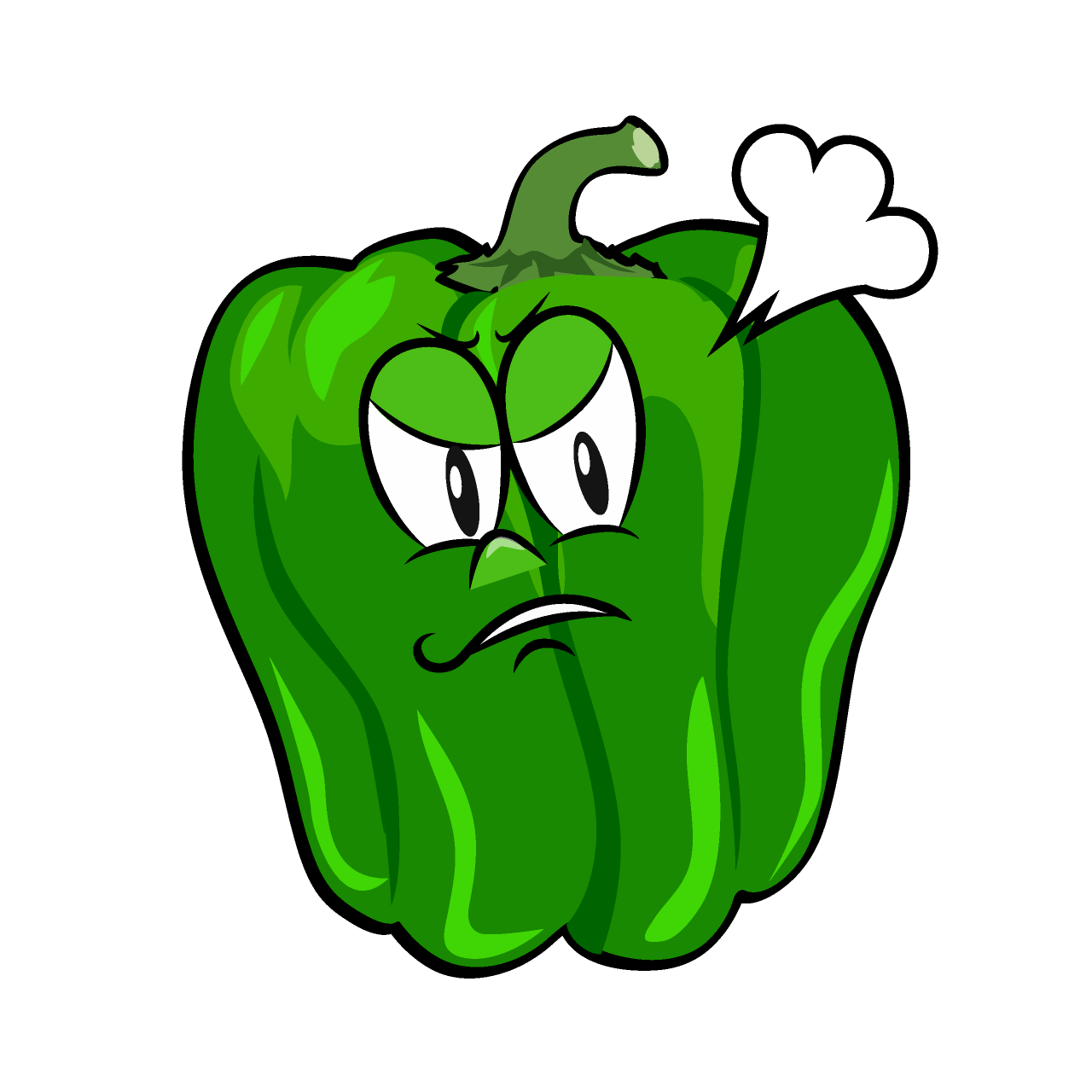 Angry Green Pepper