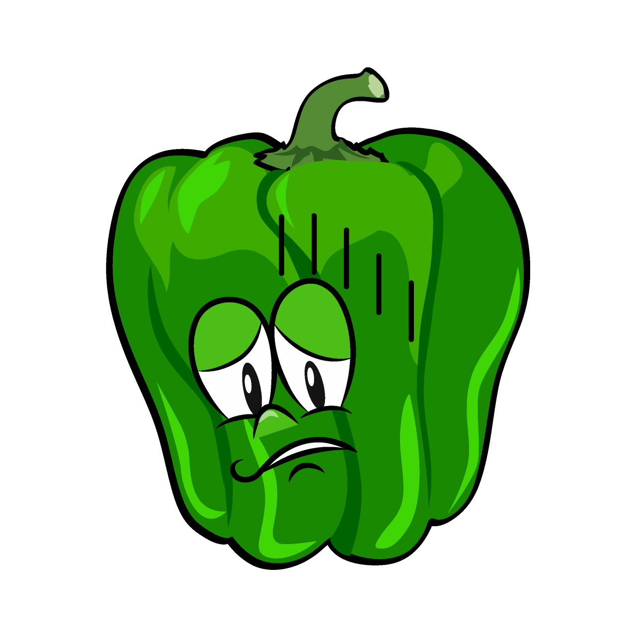 Depressed Green Pepper