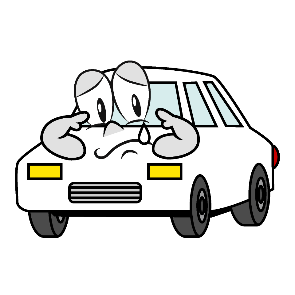 Sad White Car