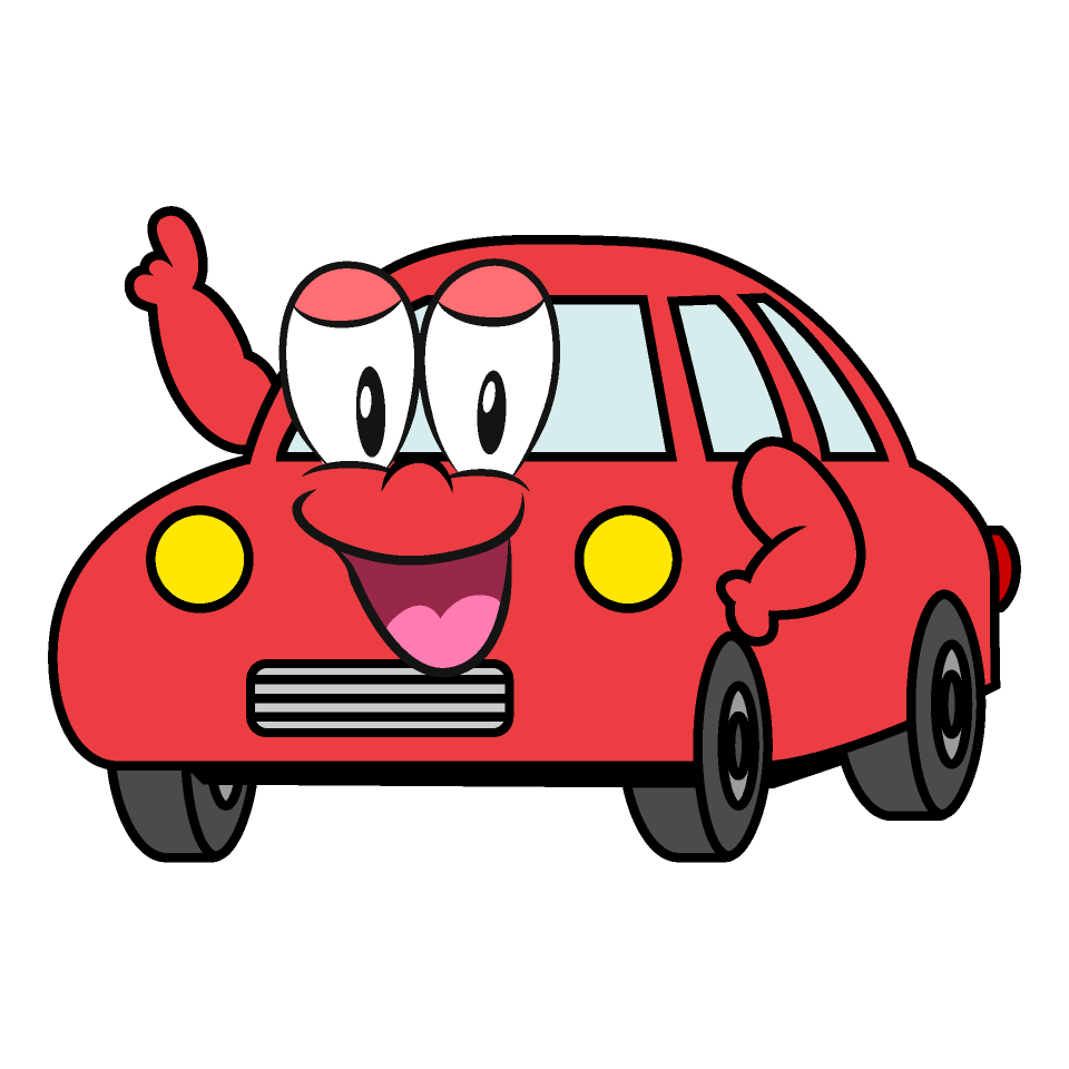 Posing Red Car