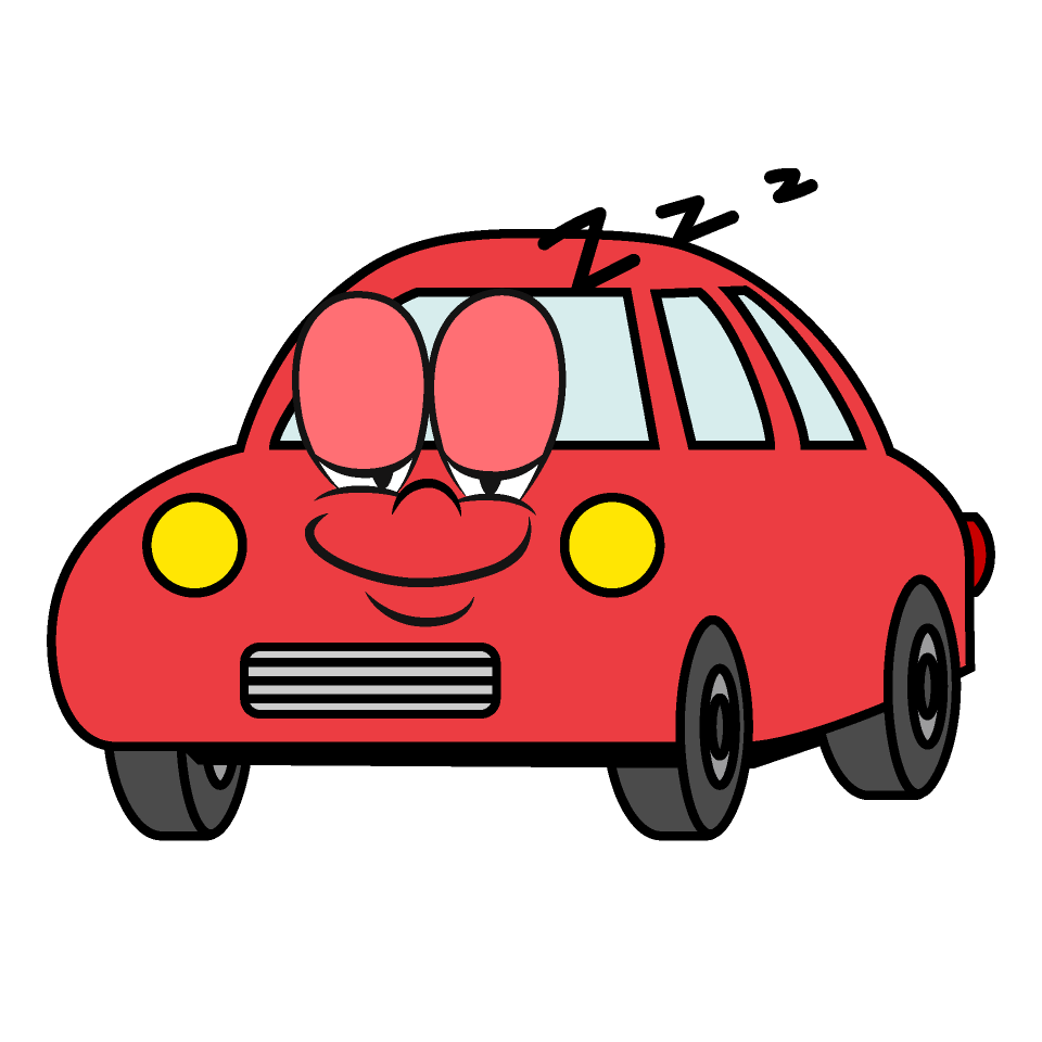 Sleeping Red Car